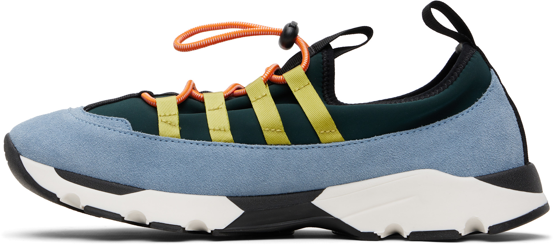 Marni - Baskets de course vert et bleu à laçage