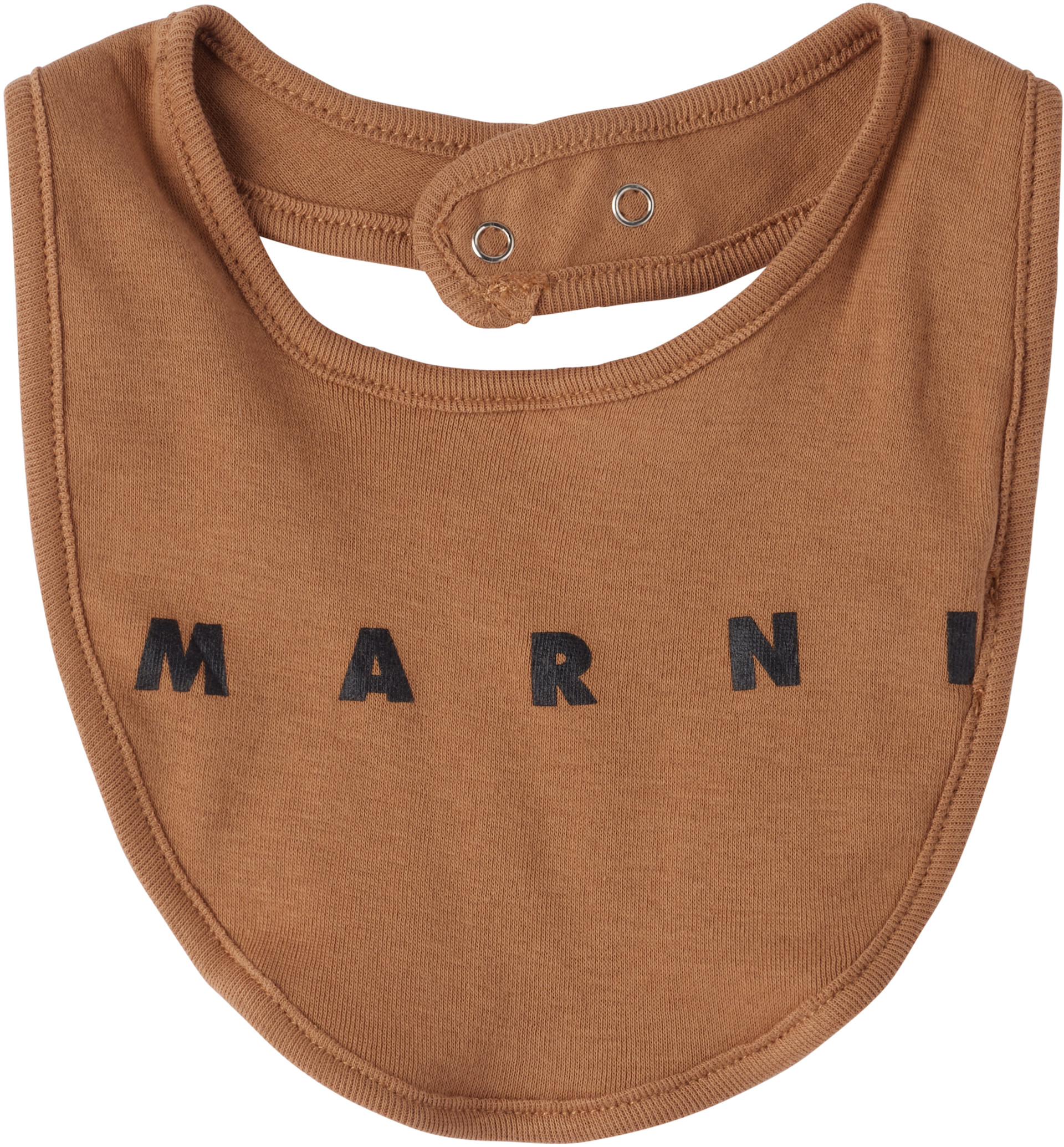 Marni - 베이비 브라운 코튼 롬퍼 세트
