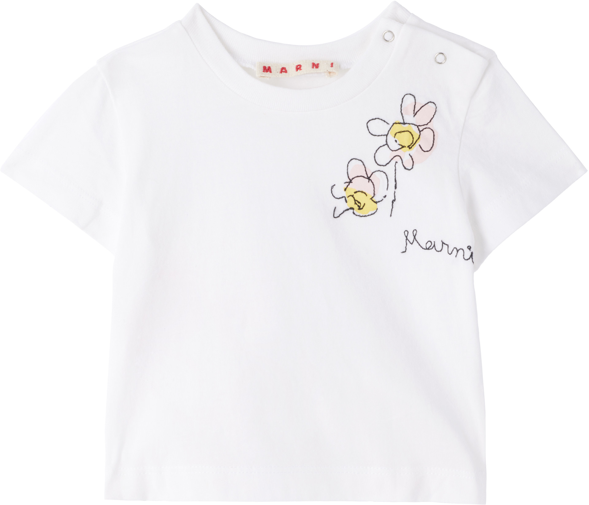 Marni - Bébé | T-shirt blanc à image florale