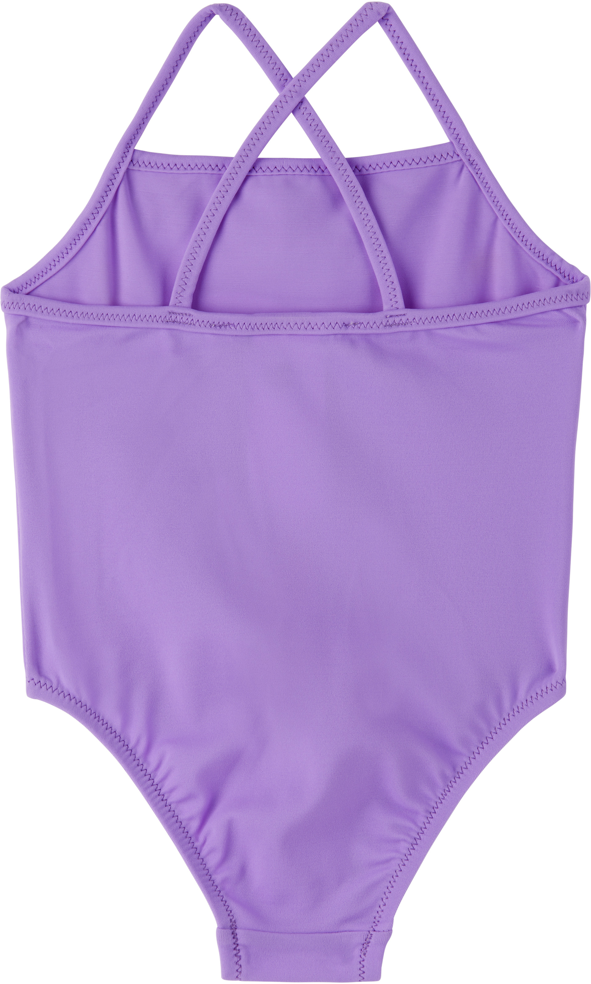 Marni: Baby Purple Ruffled Swimsuit | SSENSE United Arab Emirates