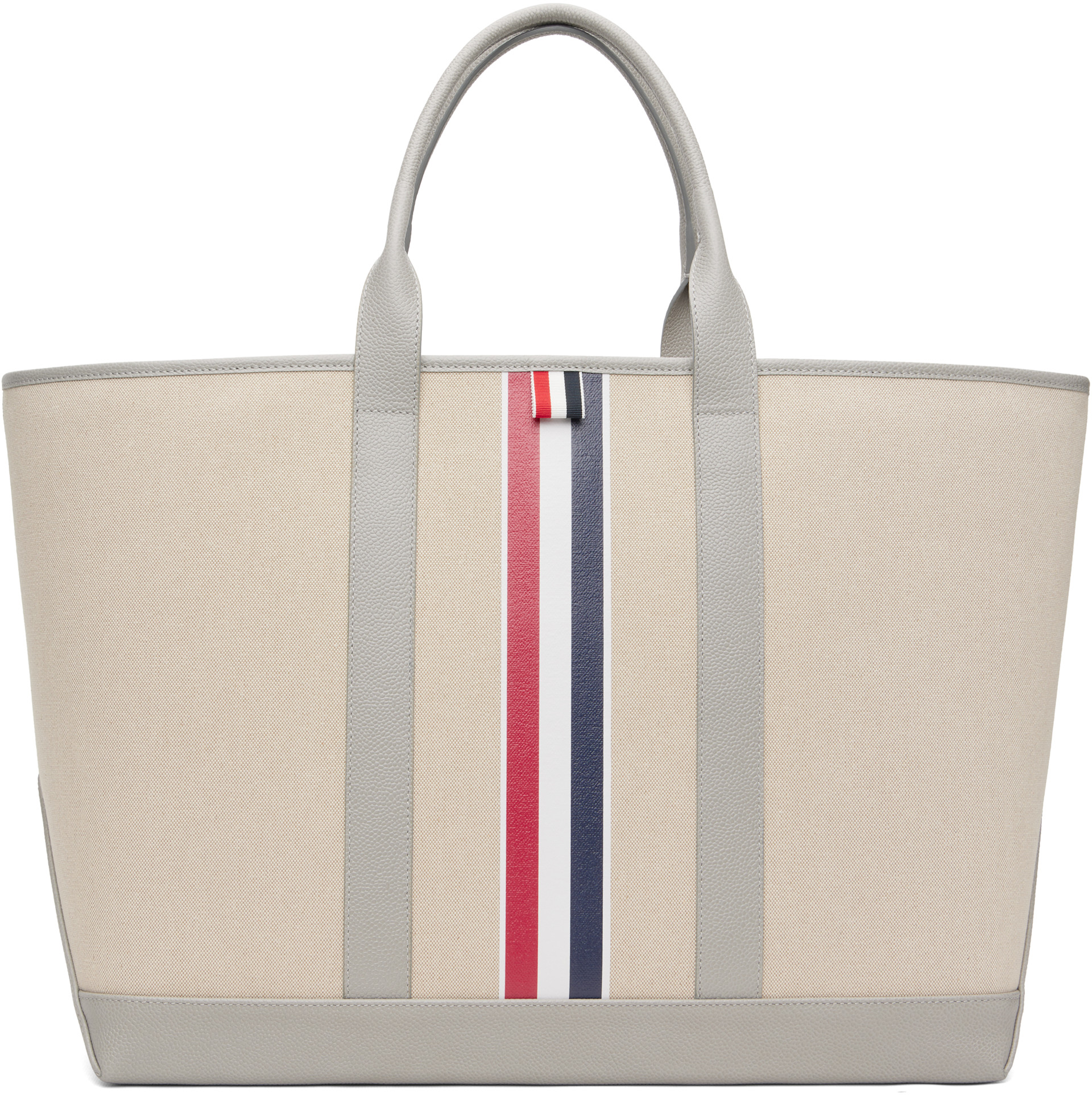 Thom Browne - ベージュ ミディアム RWB Stripe Tool トートバッグ