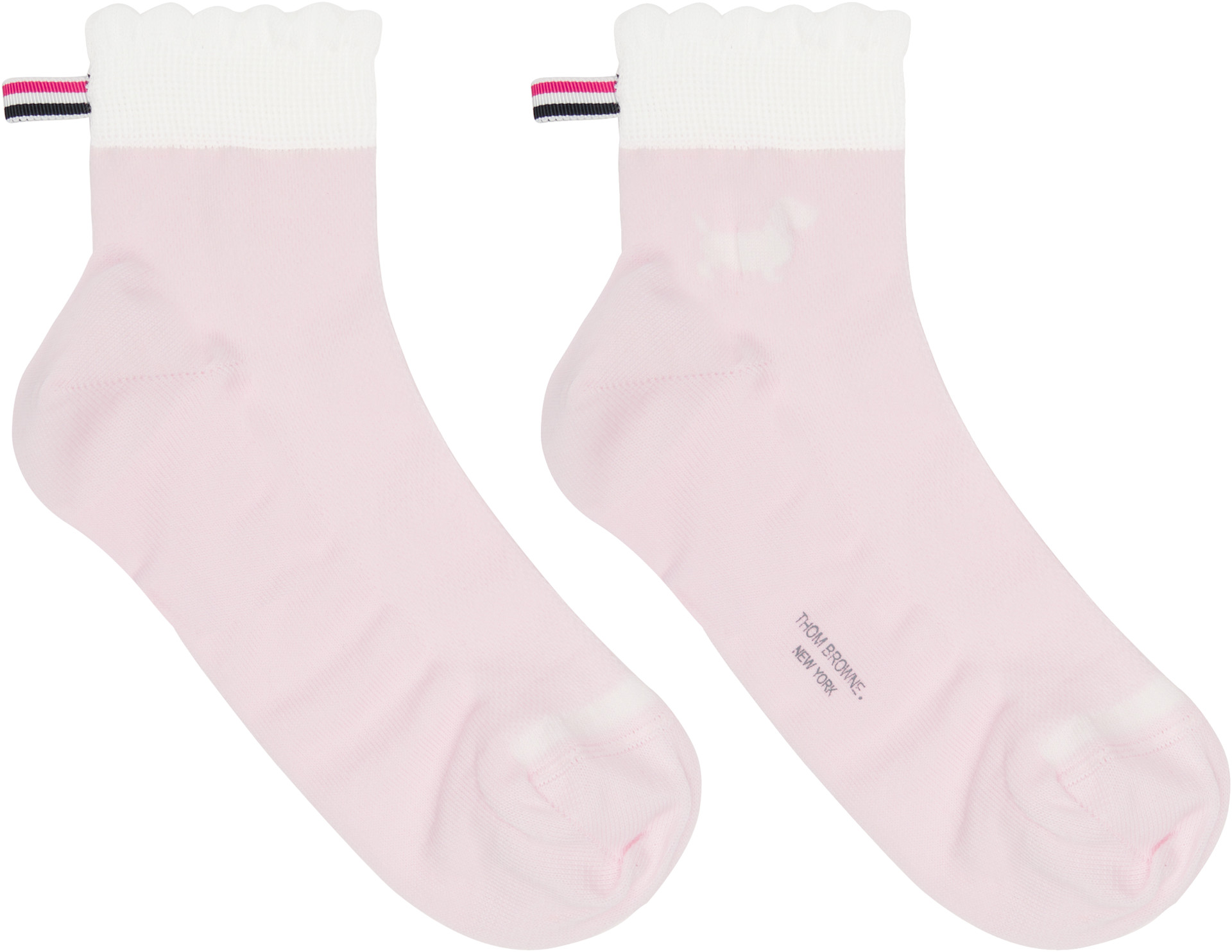 Thom Browne - Chaussettes Hector roses en pointelle