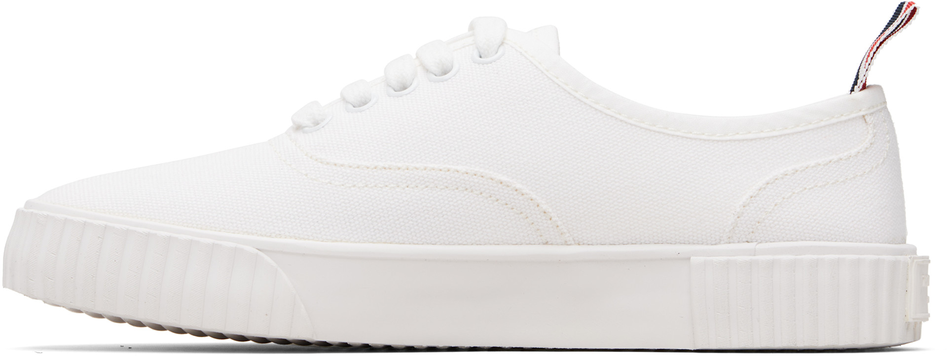 Thom Browne - Baskets Heritage blanches en canevas