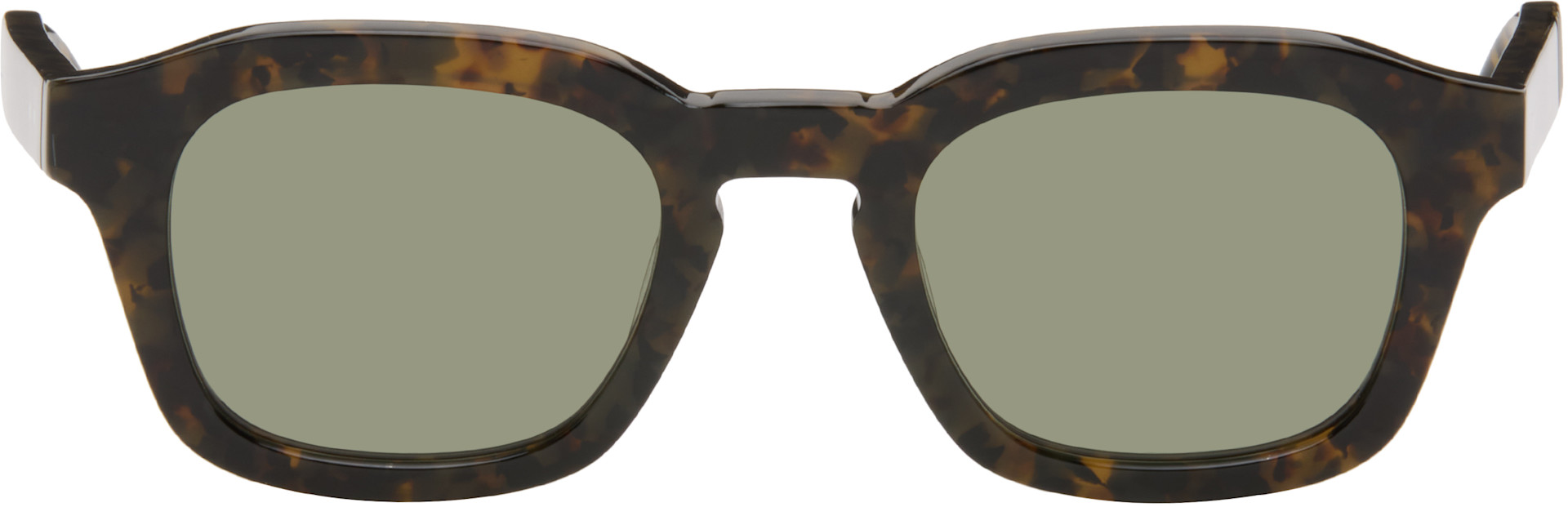 Thom Browne - Brown Acetate Rectangular Sunglasses