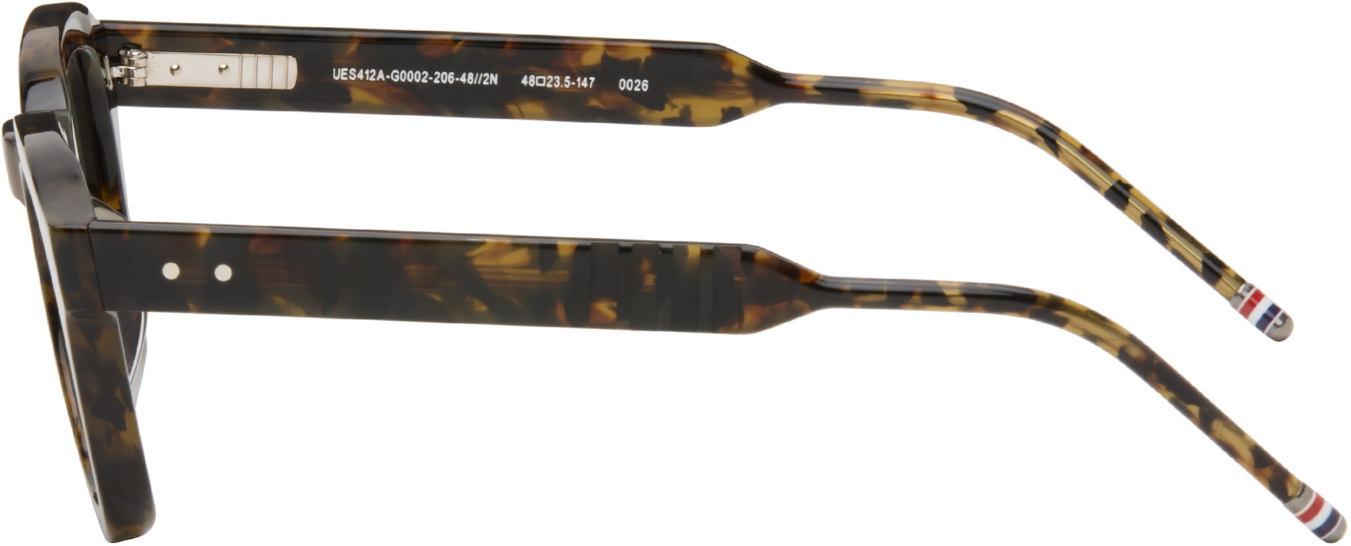 Thom Browne - Brown Acetate Rectangular Sunglasses