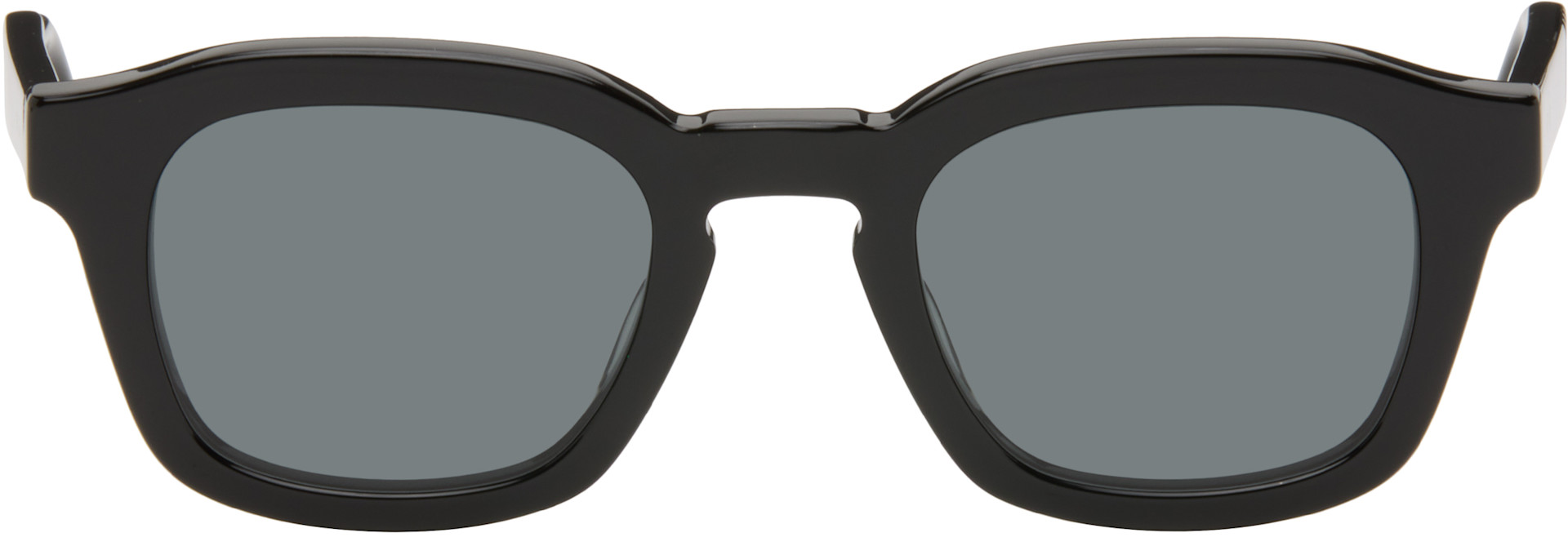 Thom Browne - Black Acetate Rectangular Sunglasses