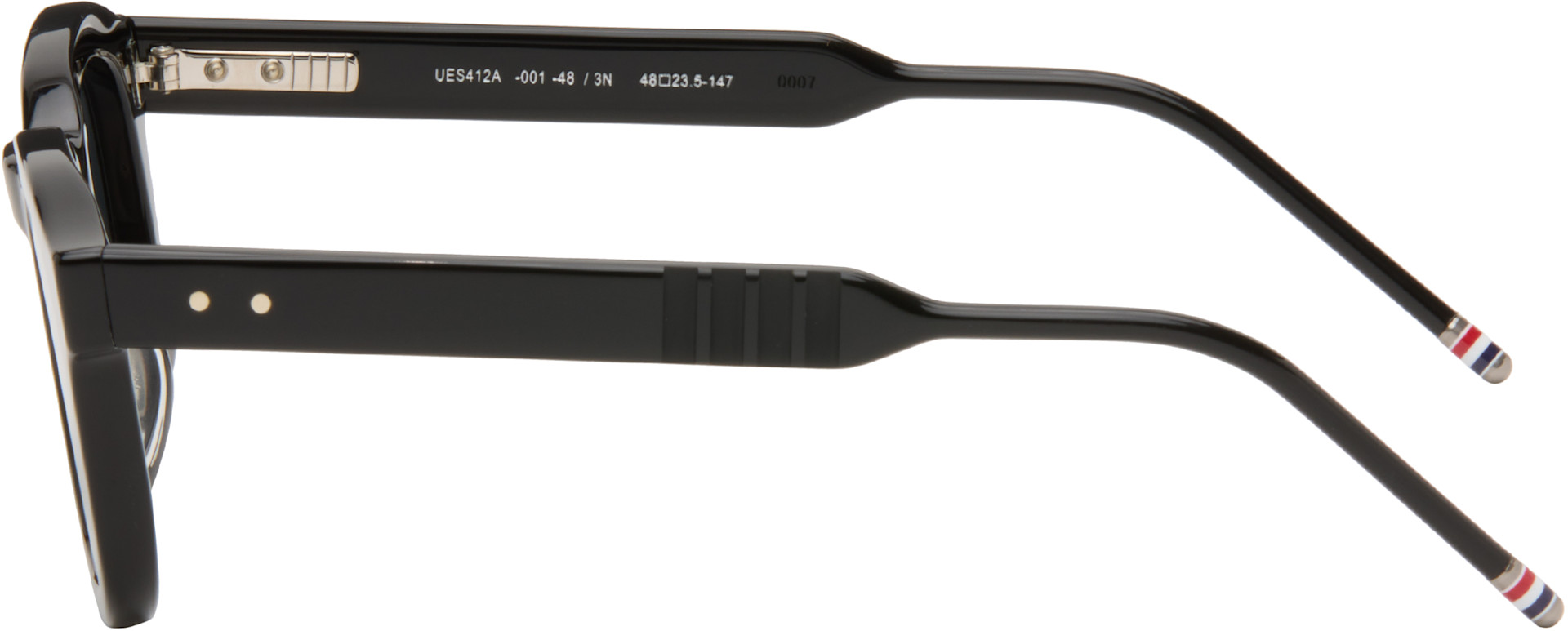 Thom Browne - Black Acetate Rectangular Sunglasses