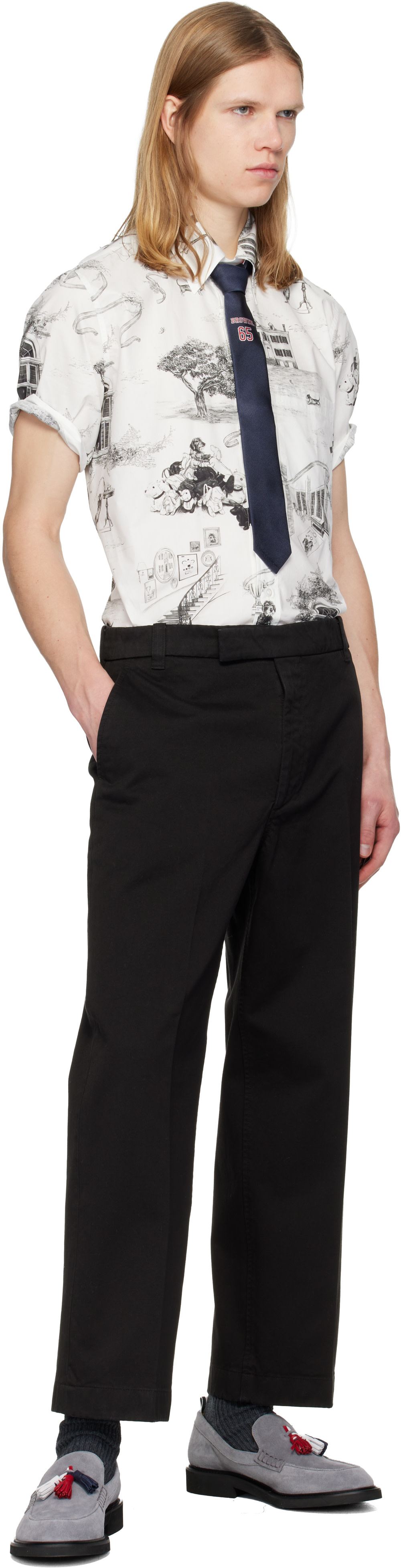 Thom Browne - ネイビー 'Browne. 65' Classic ネクタイ