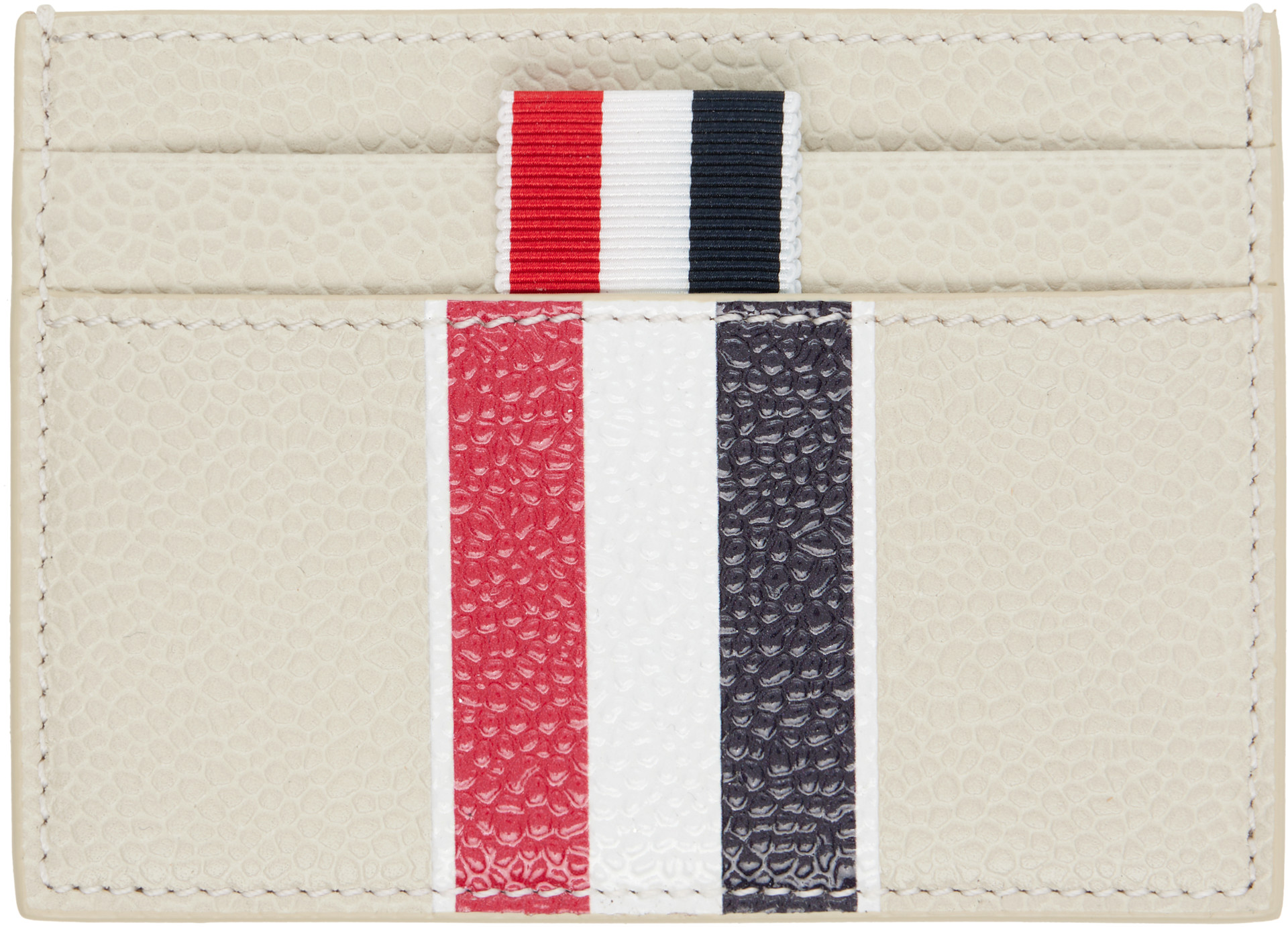 Thom Browne - Beige Single Card Holder