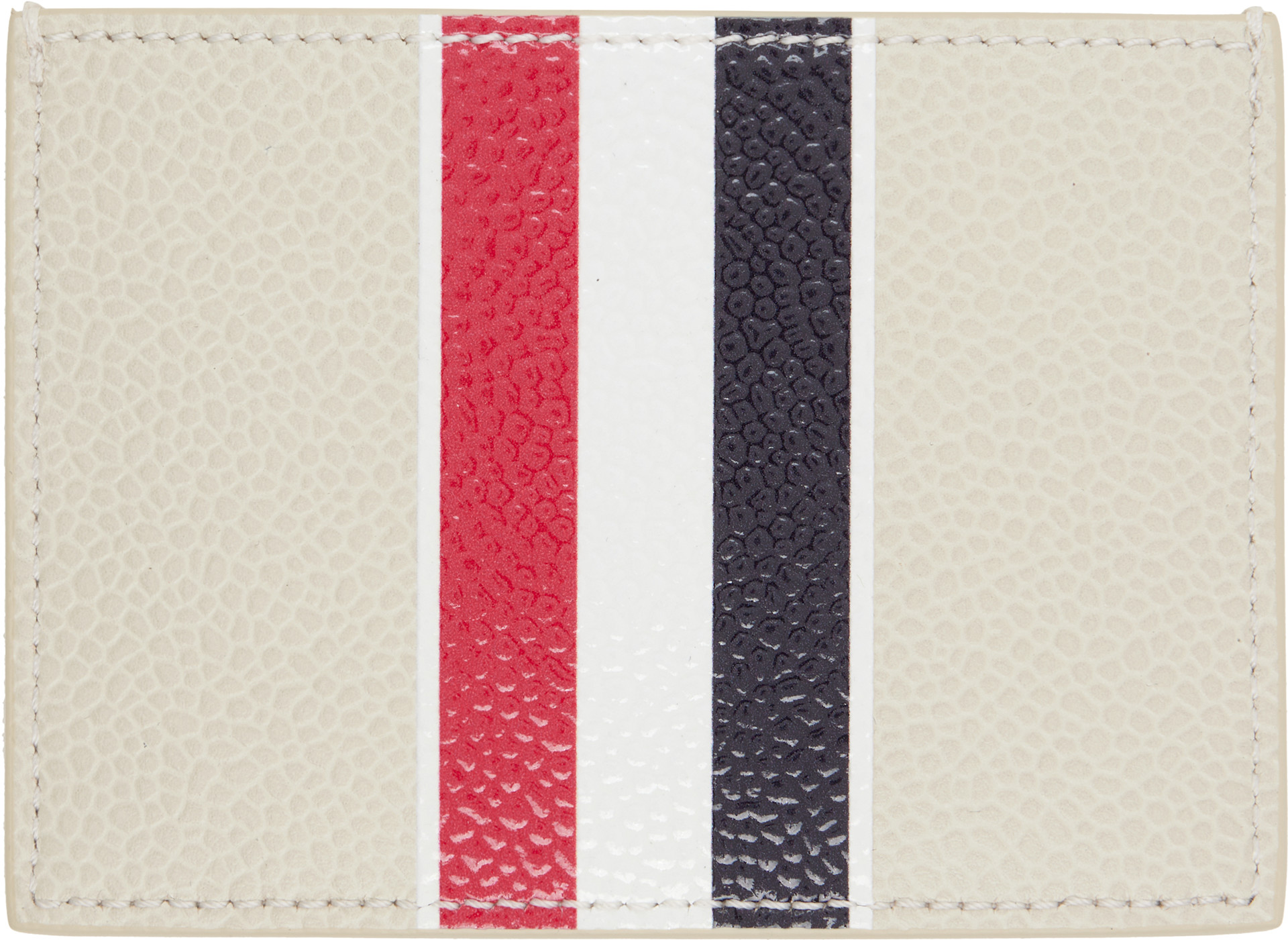 Thom Browne - Beige Single Card Holder