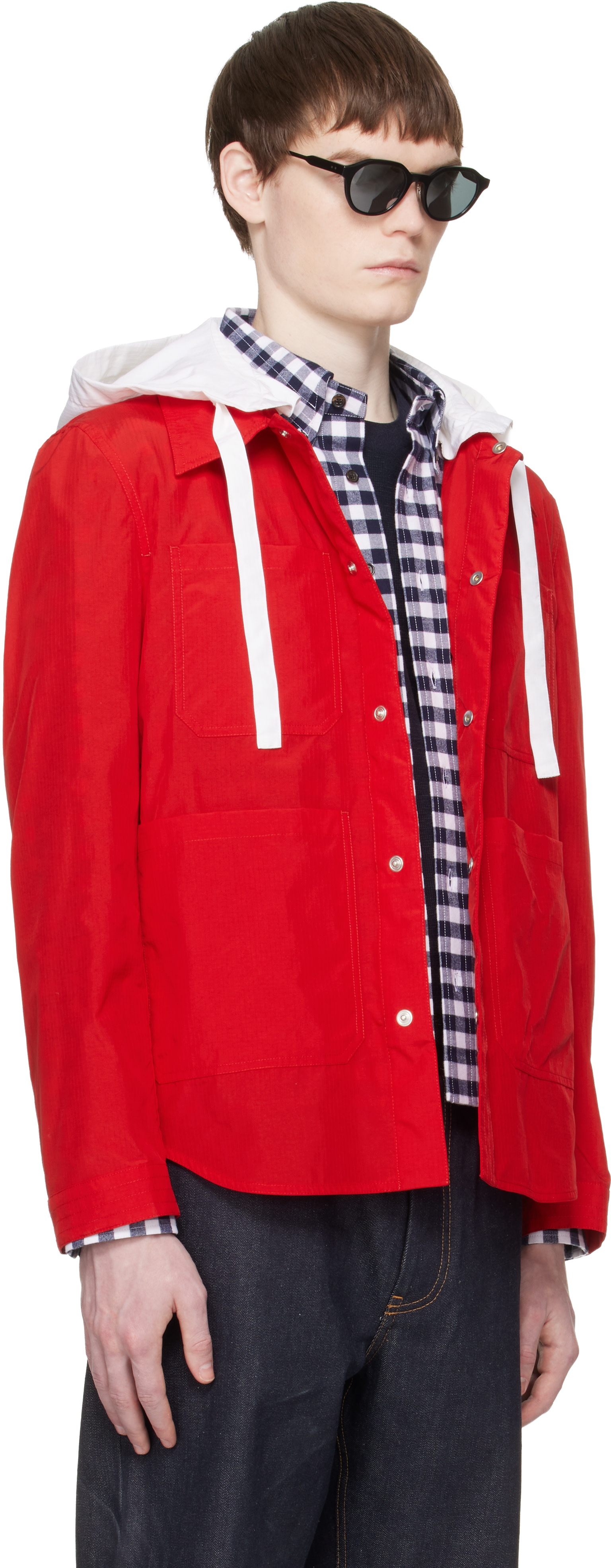 Thom Browne - Red Utility Patch Pocket Jacket