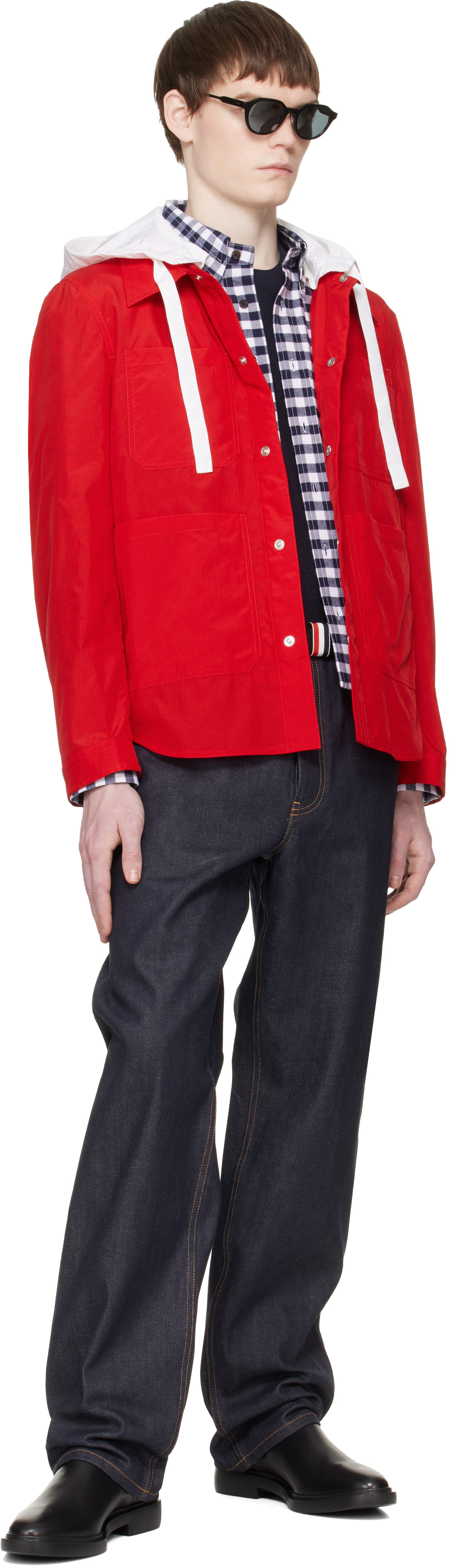 Thom Browne - Red Utility Patch Pocket Jacket