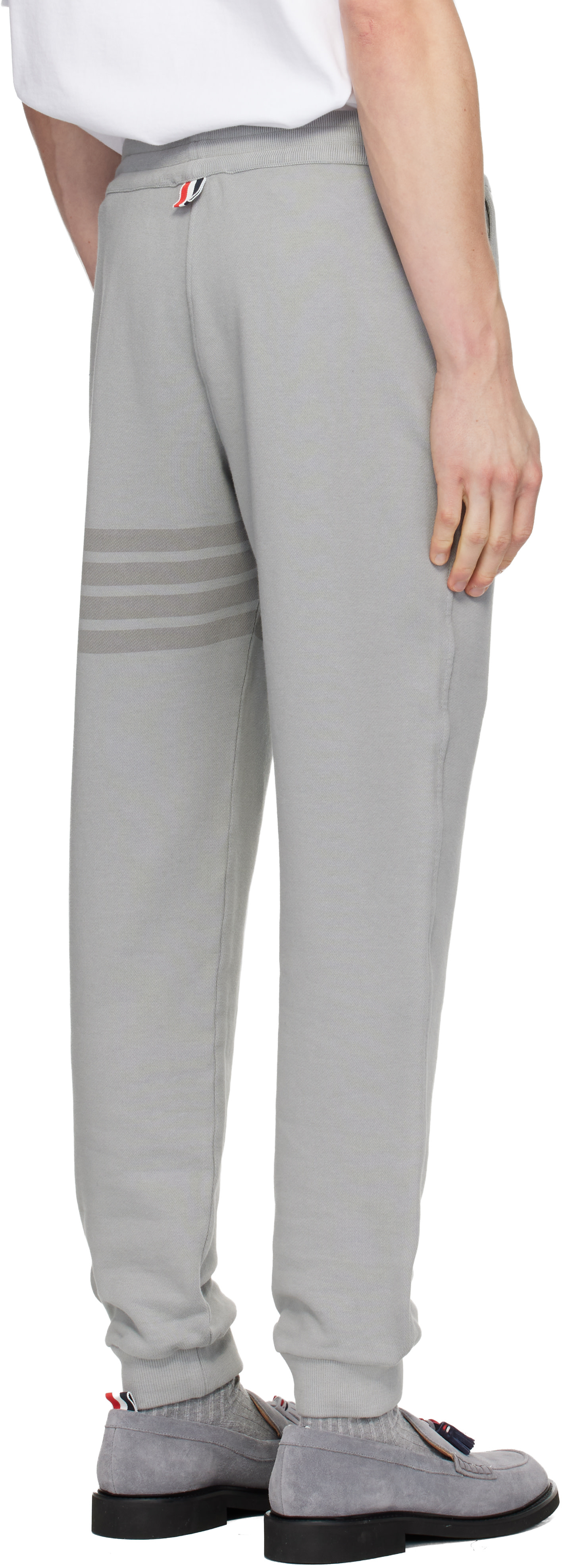 Thom Browne - Gray Overdyed Solid Loopback 4 Bar Sweatpants