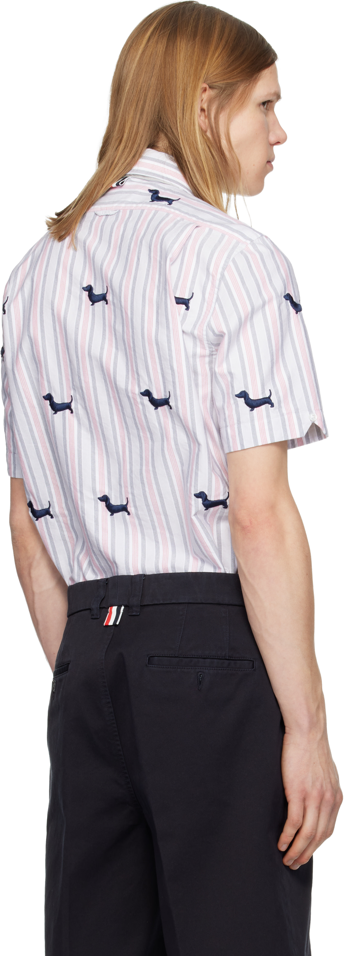 Thom Browne - 멀티컬러 스트레이트 핏 BD S/S 셔츠