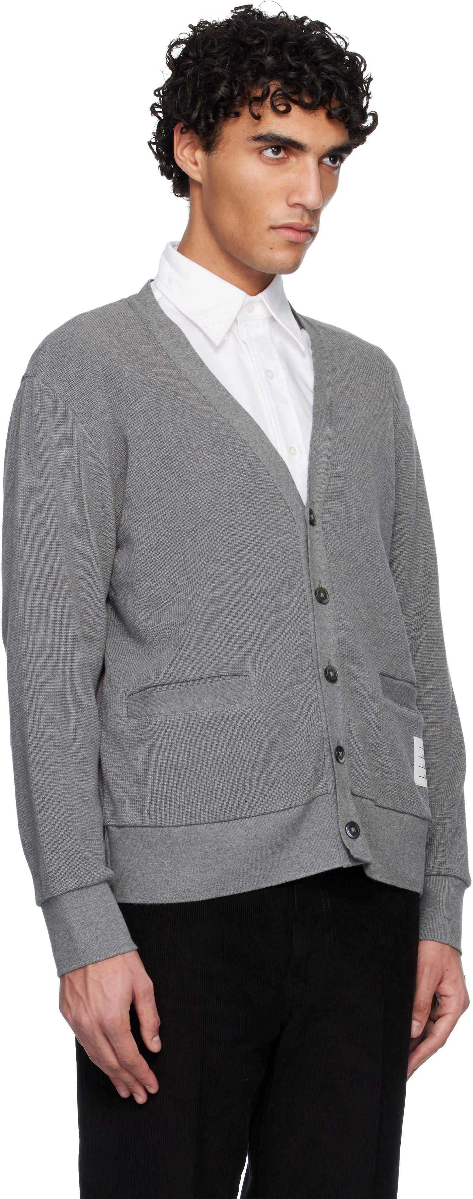 Thom Browne - Cardigan gris