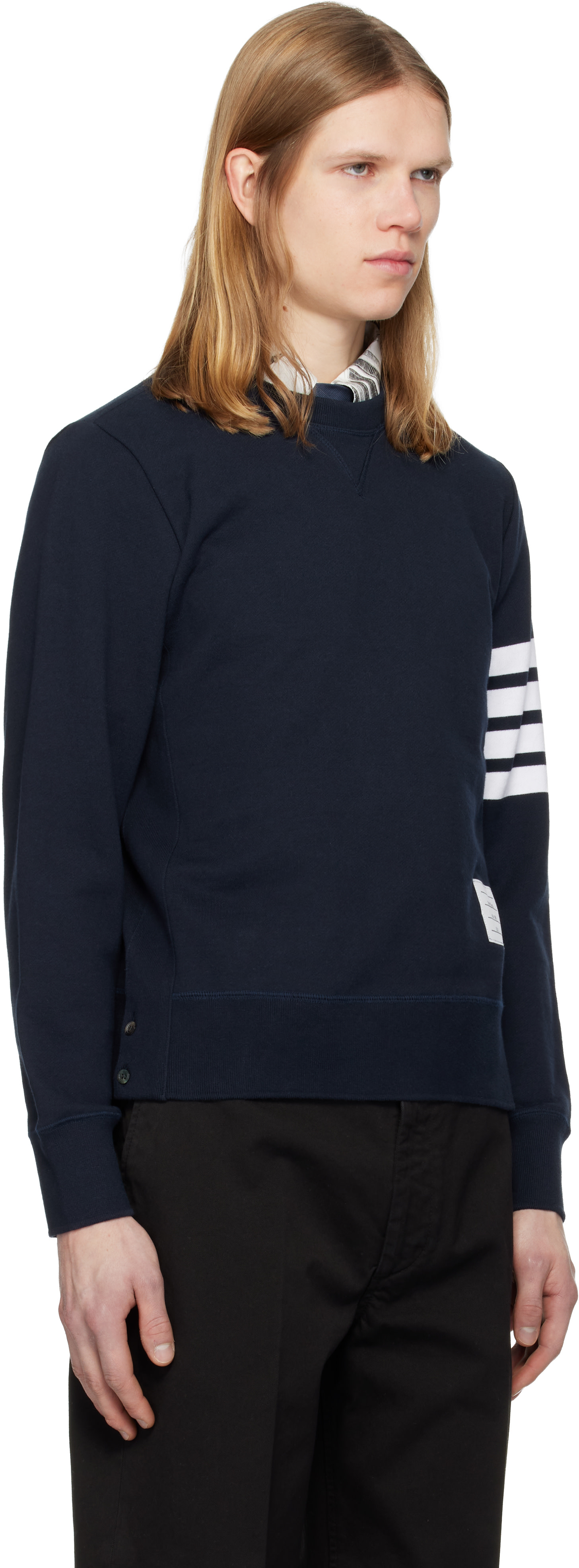 Thom Browne クラシック 4BAR スウェットシャツ Classic Loopback 4-Bar Sweatshirt | Thom Browne