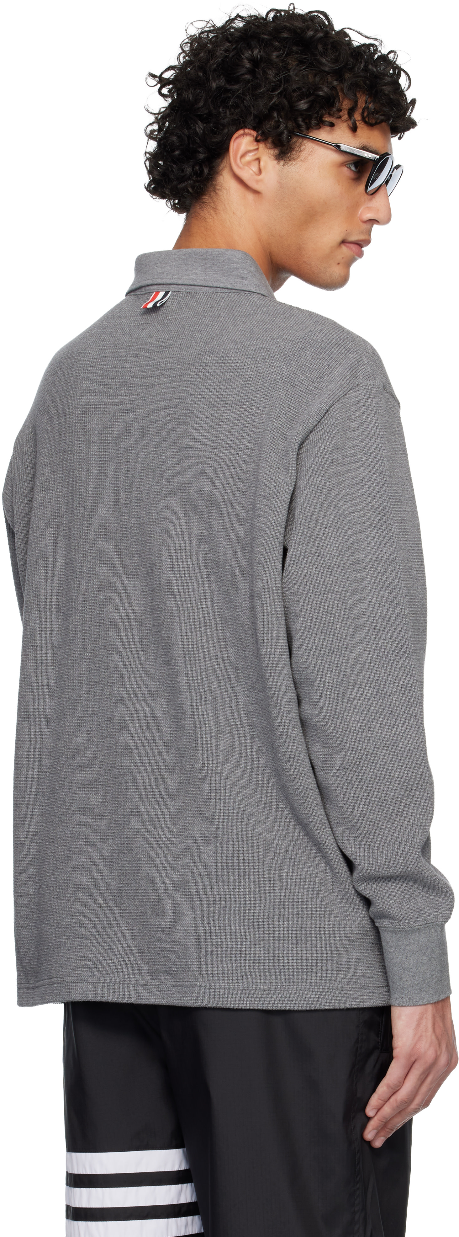 THOM BROWNE ポロシャツ サイズ2 グレー THOM BROWNE - thom browne トムブラウン ポロシャツ サイズ2 グレー