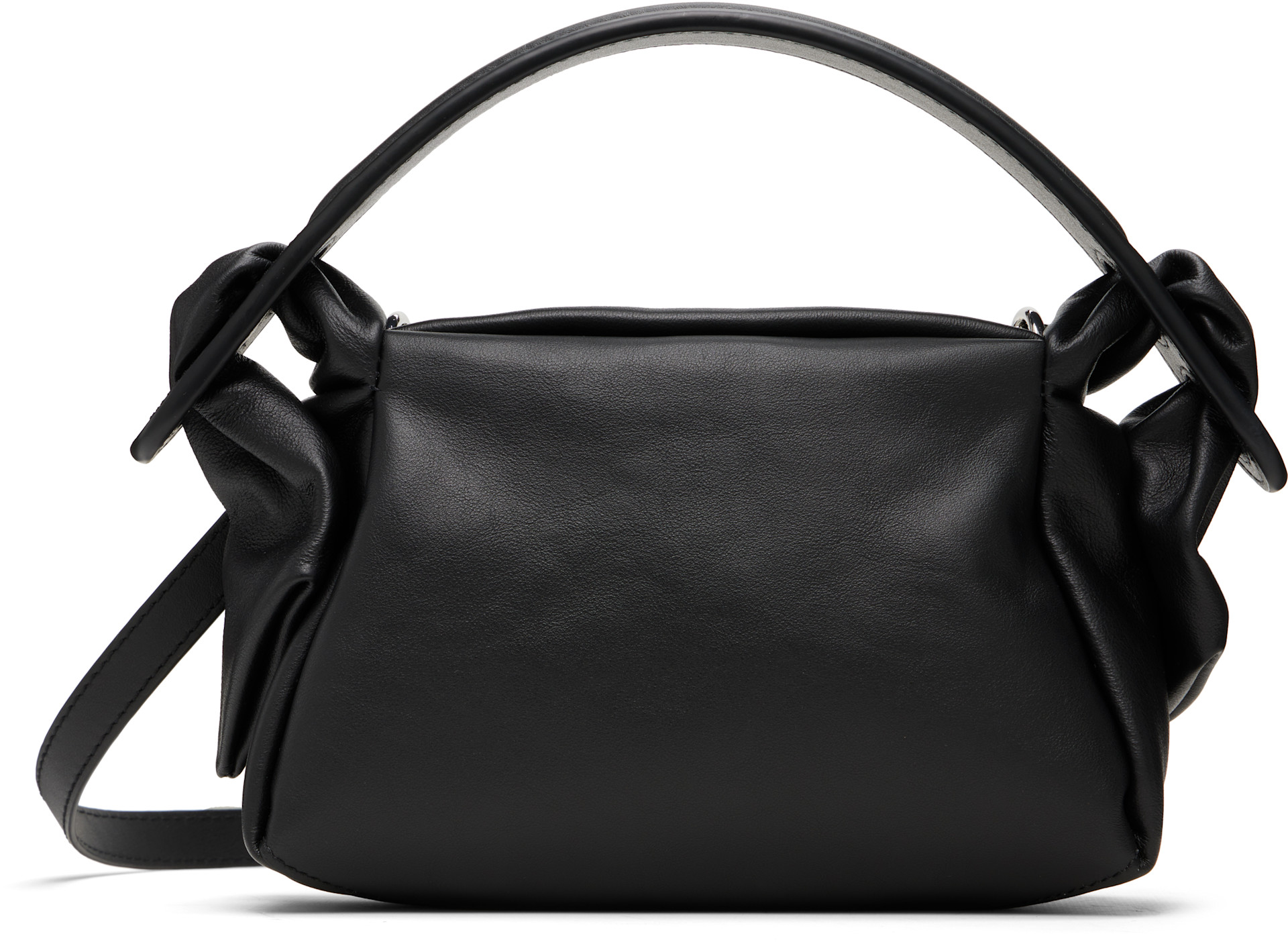 Kenzo: Black 'KENZO Furoshiki' Mini Leather Bag | SSENSE