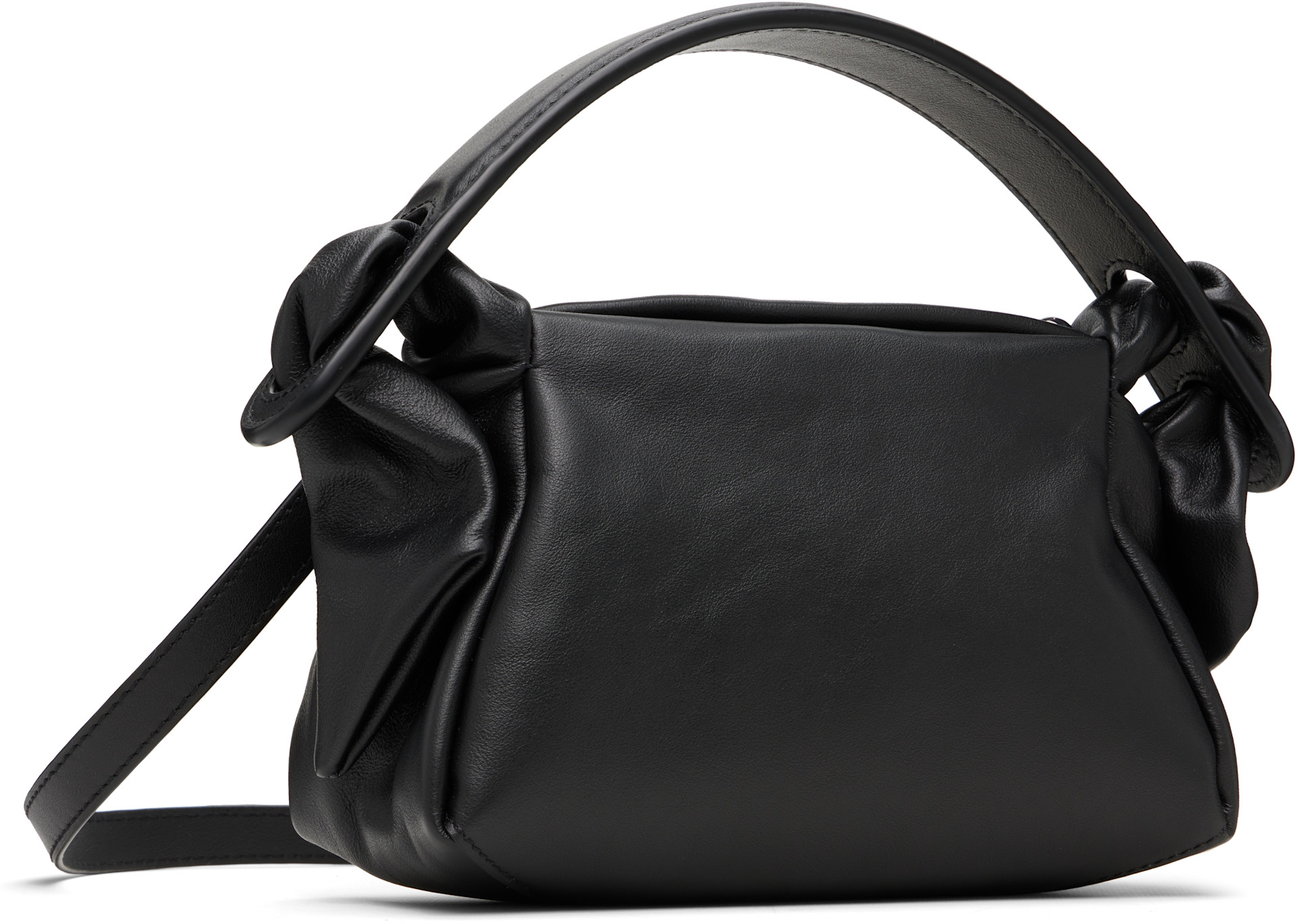 Kenzo: Black 'KENZO Furoshiki' Mini Leather Bag | SSENSE