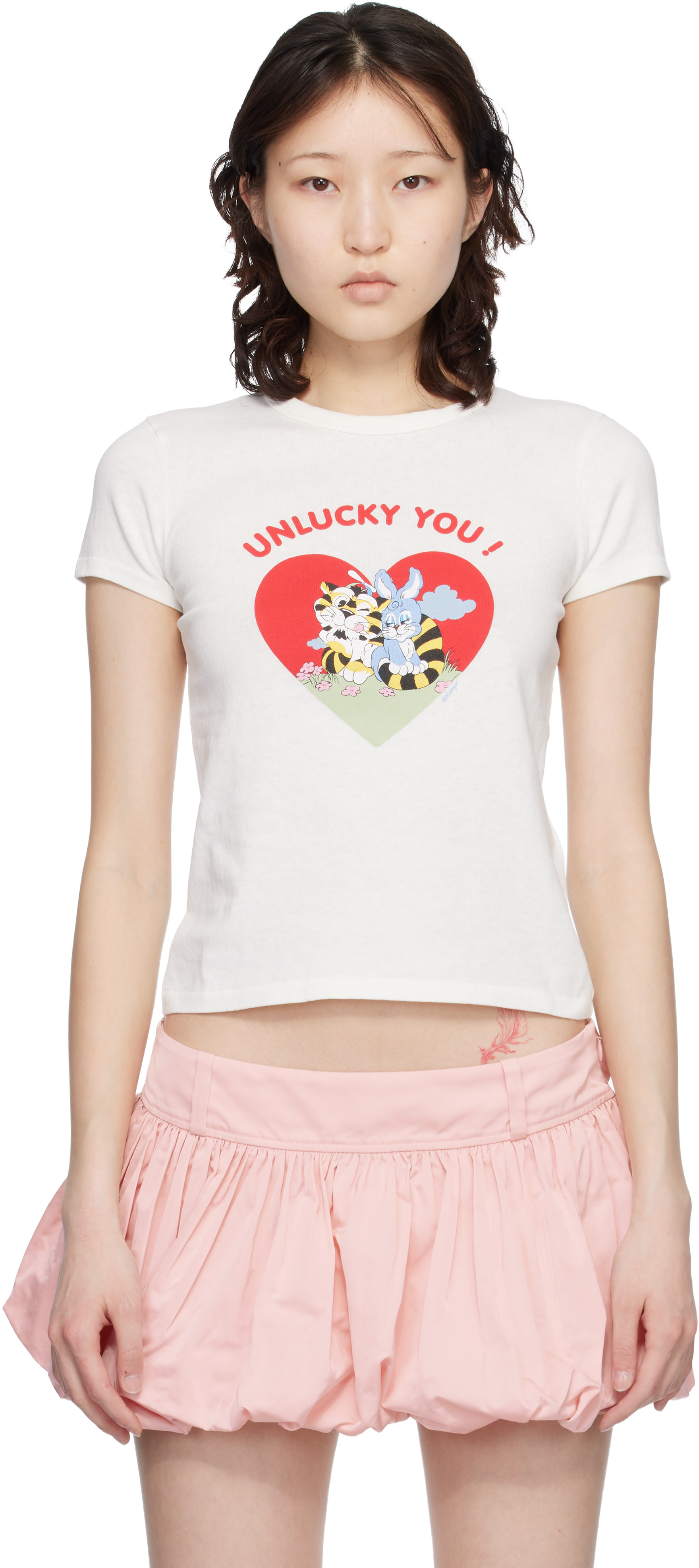 Kenzo - T-shirt blanc cassé à image
