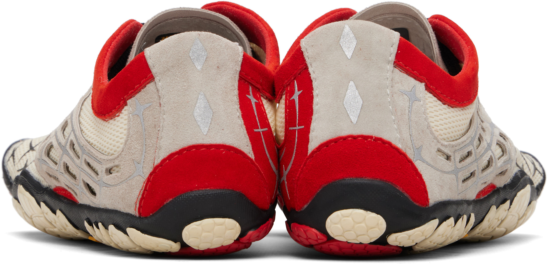 Vibram FiveFingers: Off-White & Red Seeya LS EVO Sneakers | SSENSE