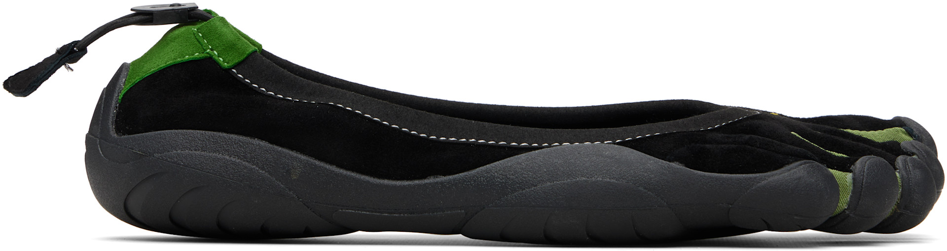 Vibram FiveFingers: ブラック＆グリーン Classic EVO シューズ
