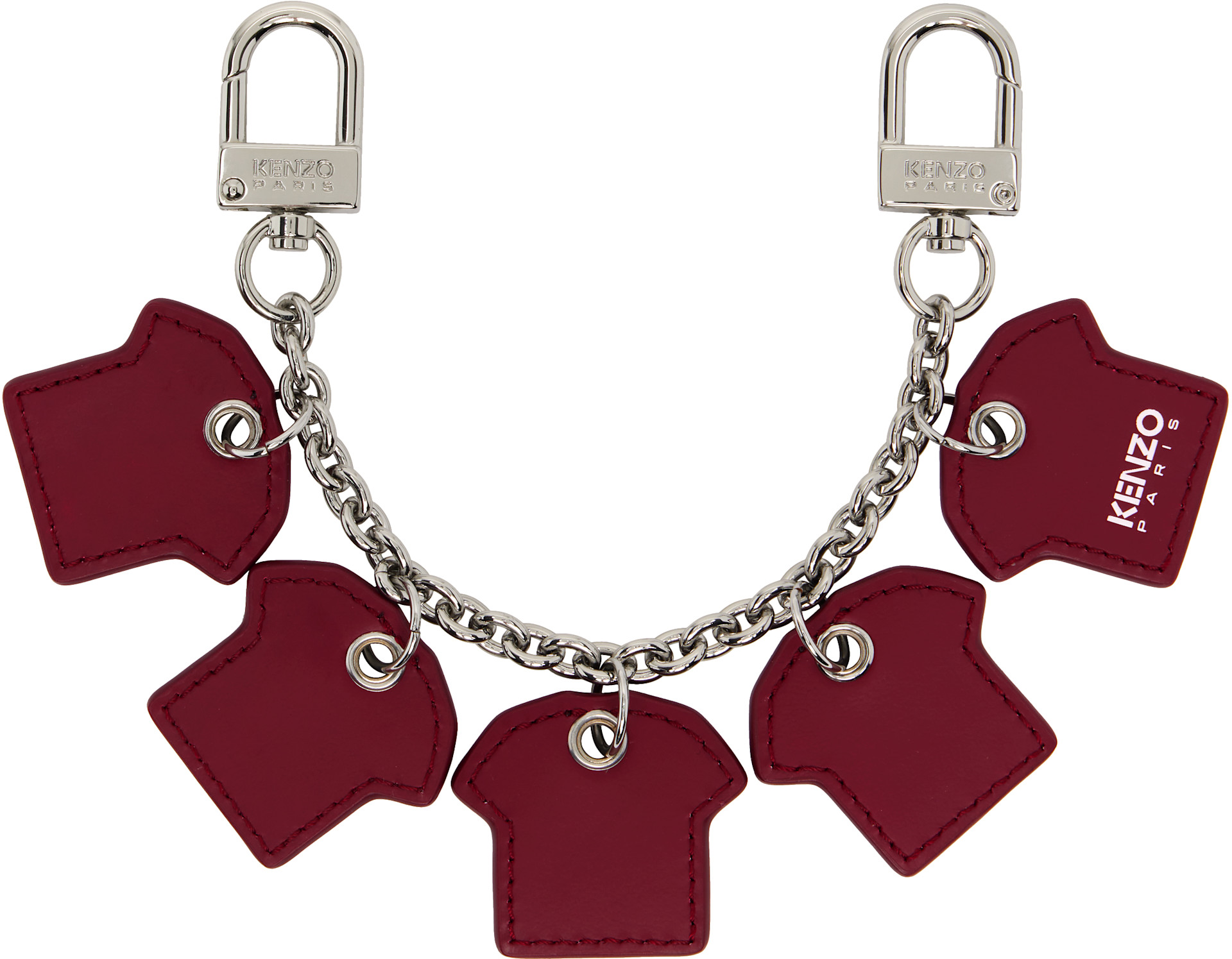 Kenzo - Burgundy Kenzo Paris Kenzo Chain Charm Keychain