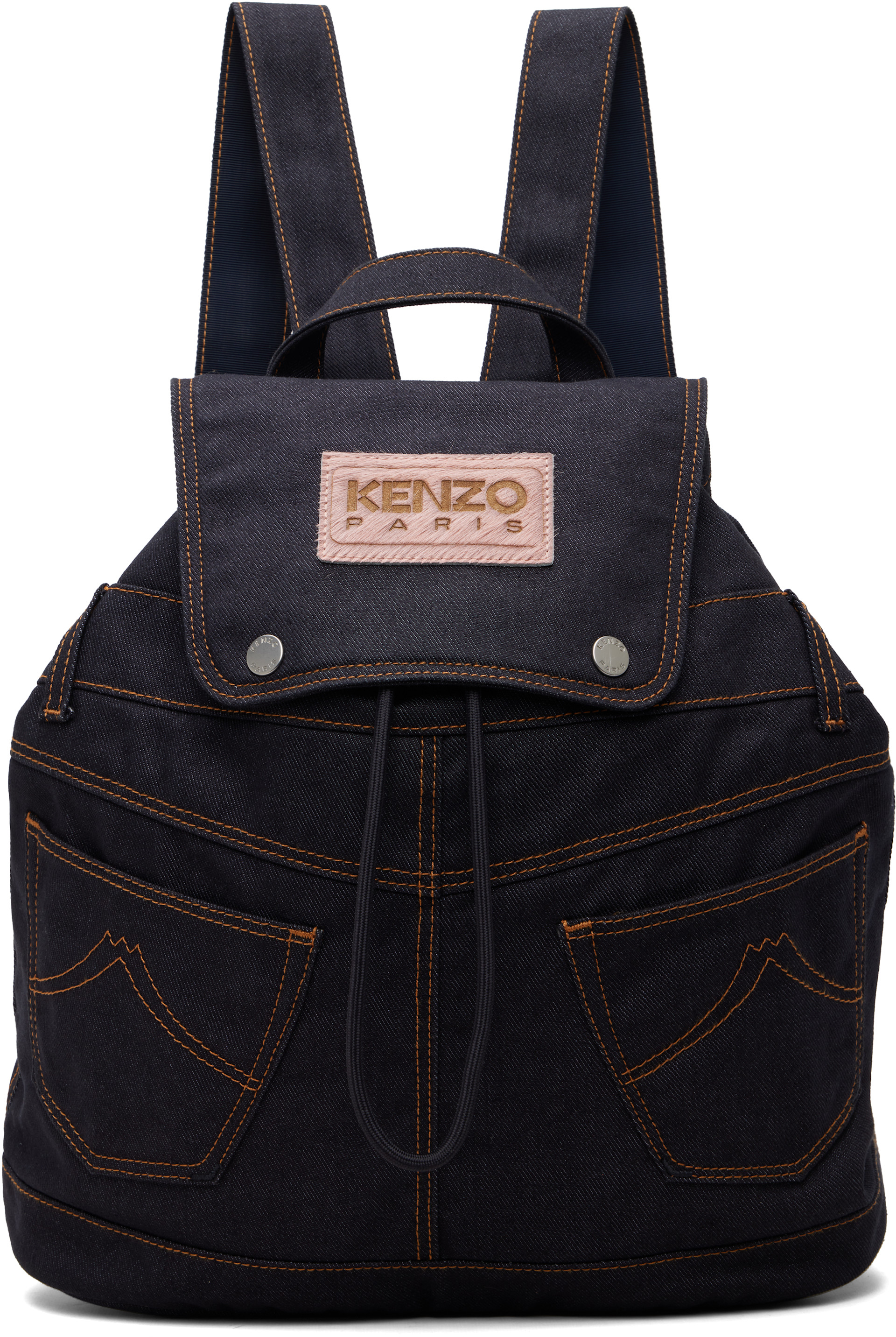 KENZO ネイビーKenzo BUMBAG ネイビー　fa55sa603fp5 Kenzo: ネイビー Kenzo Paris 'KENZO Five Pockets' バックパック