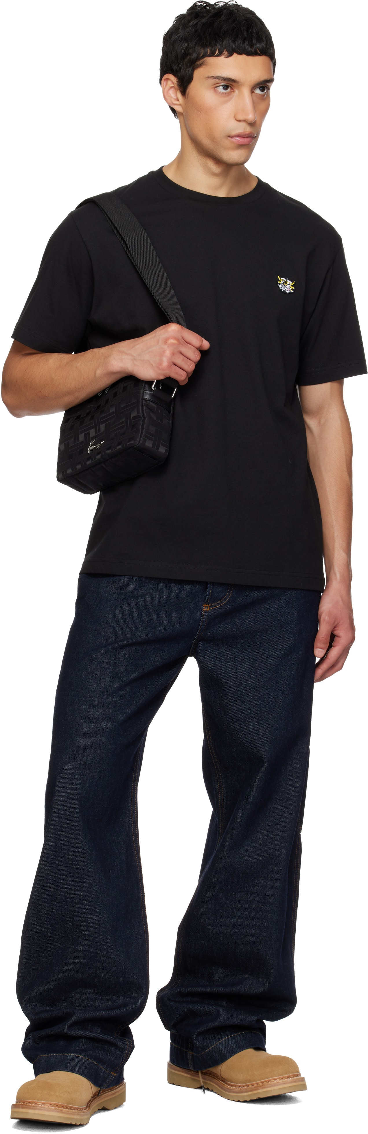 Kenzo: Black Kenzo Paris 'KENZO Mura' Crossbody Bag | SSENSE