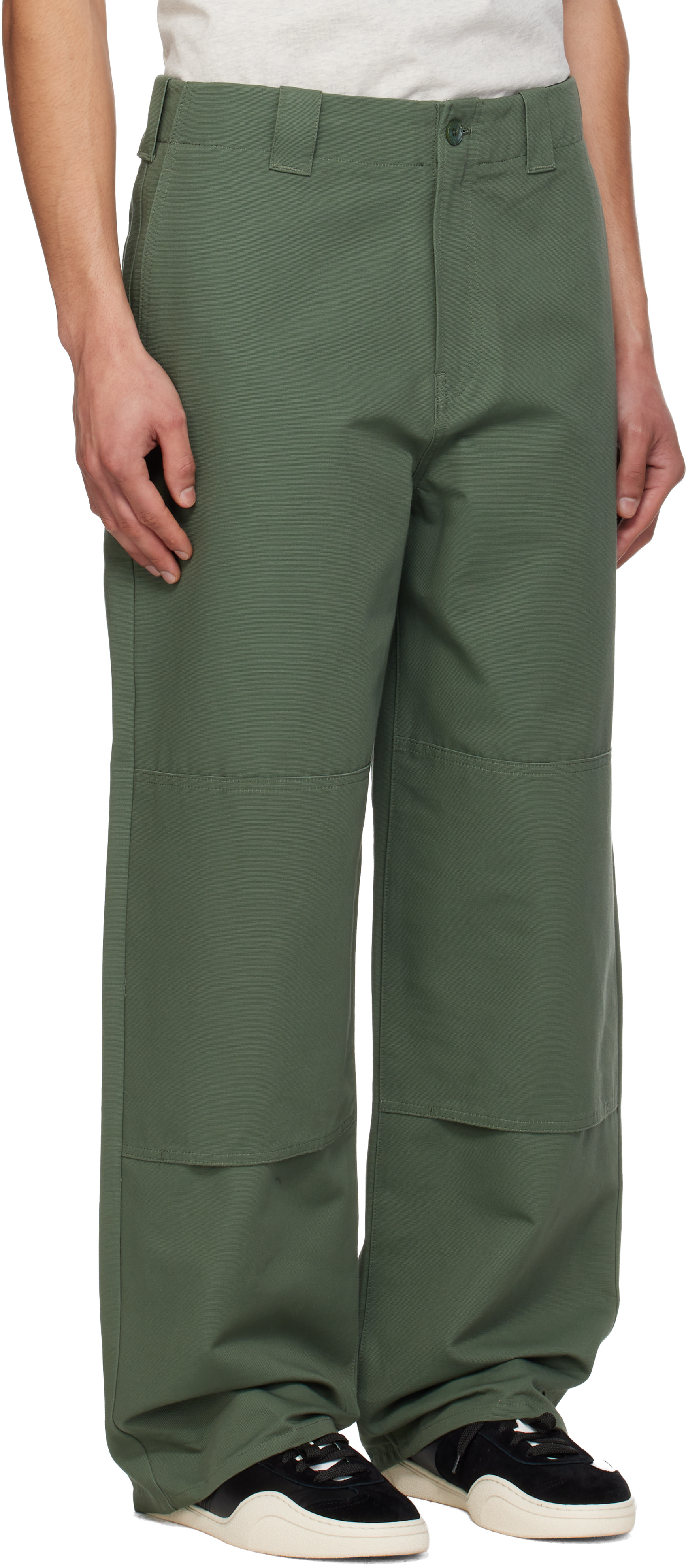 Kenzo - Khaki Kenzo Paris Double Knee Chino Trousers