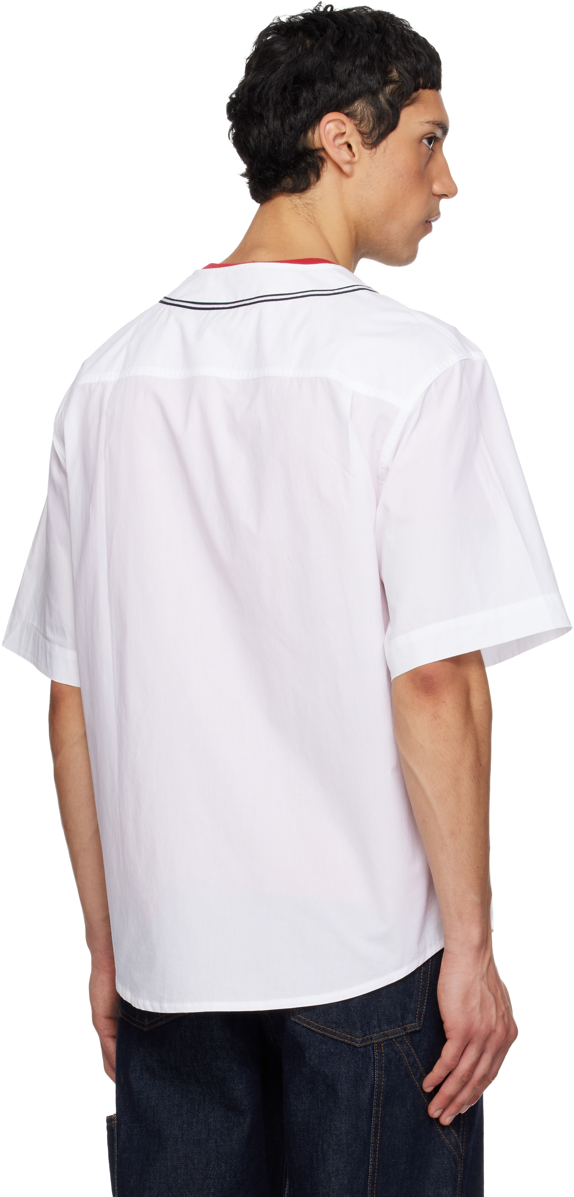 Kenzo: White Kenzo Paris 'Boke Flower 2.0' Baseball Shirt | SSENSE