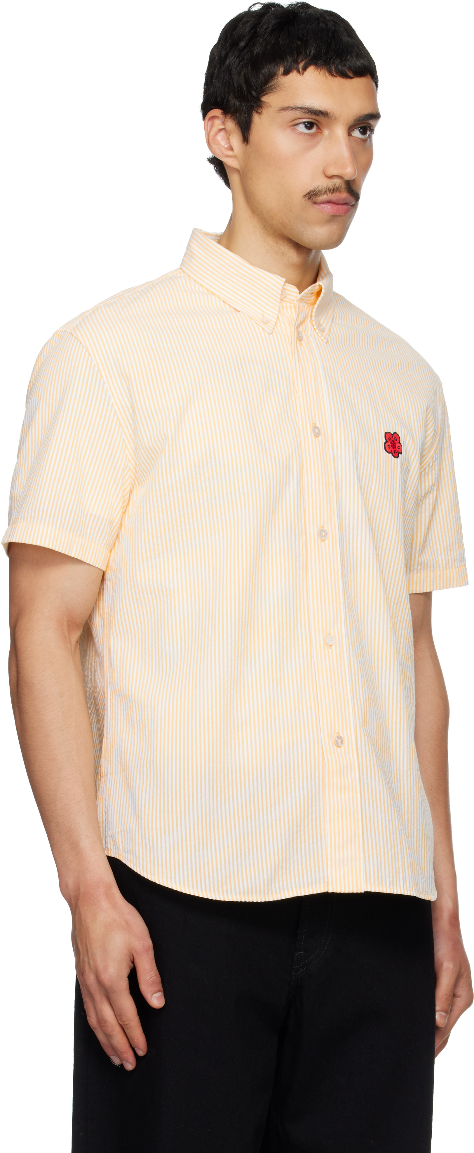 Kenzo: Yellow Kenzo Paris 'Boke Flower' Short Sleeve Shirt | SSENSE