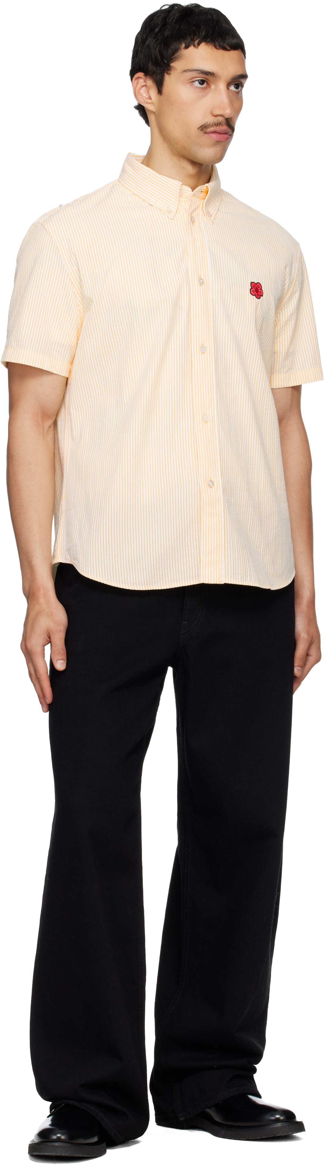Kenzo: Yellow Kenzo Paris 'Boke Flower' Short Sleeve Shirt | SSENSE