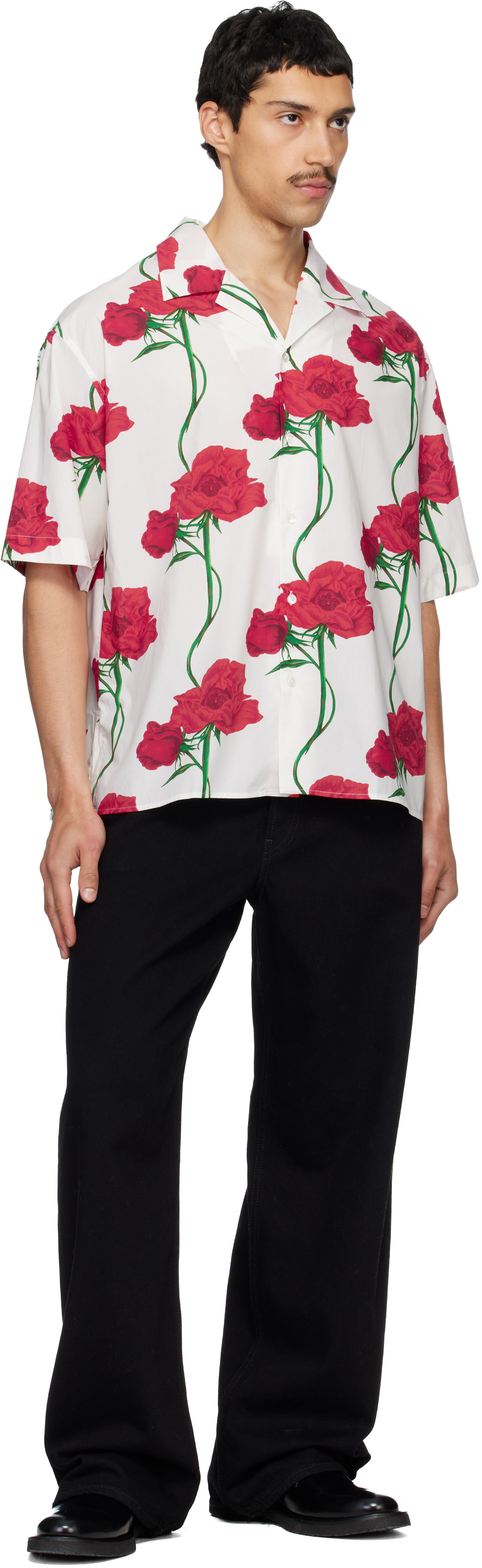 Kenzo: Off-White Kenzo Paris 'KENZO Archive Rose' Short Sleeve