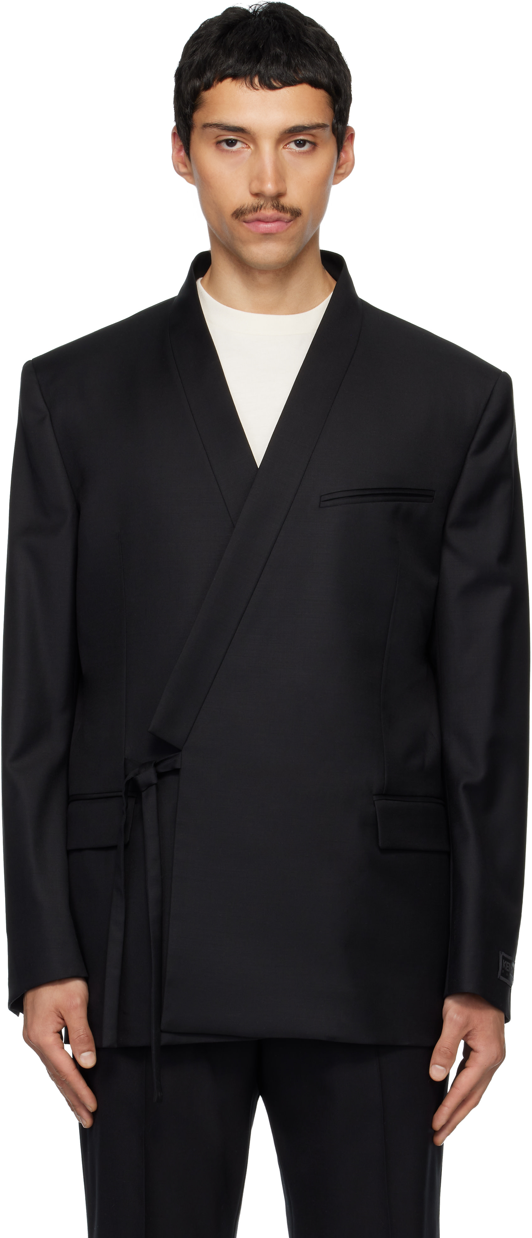 Kenzo - Black Kenzo Paris Double Breasted Tailored Kimono Blazer