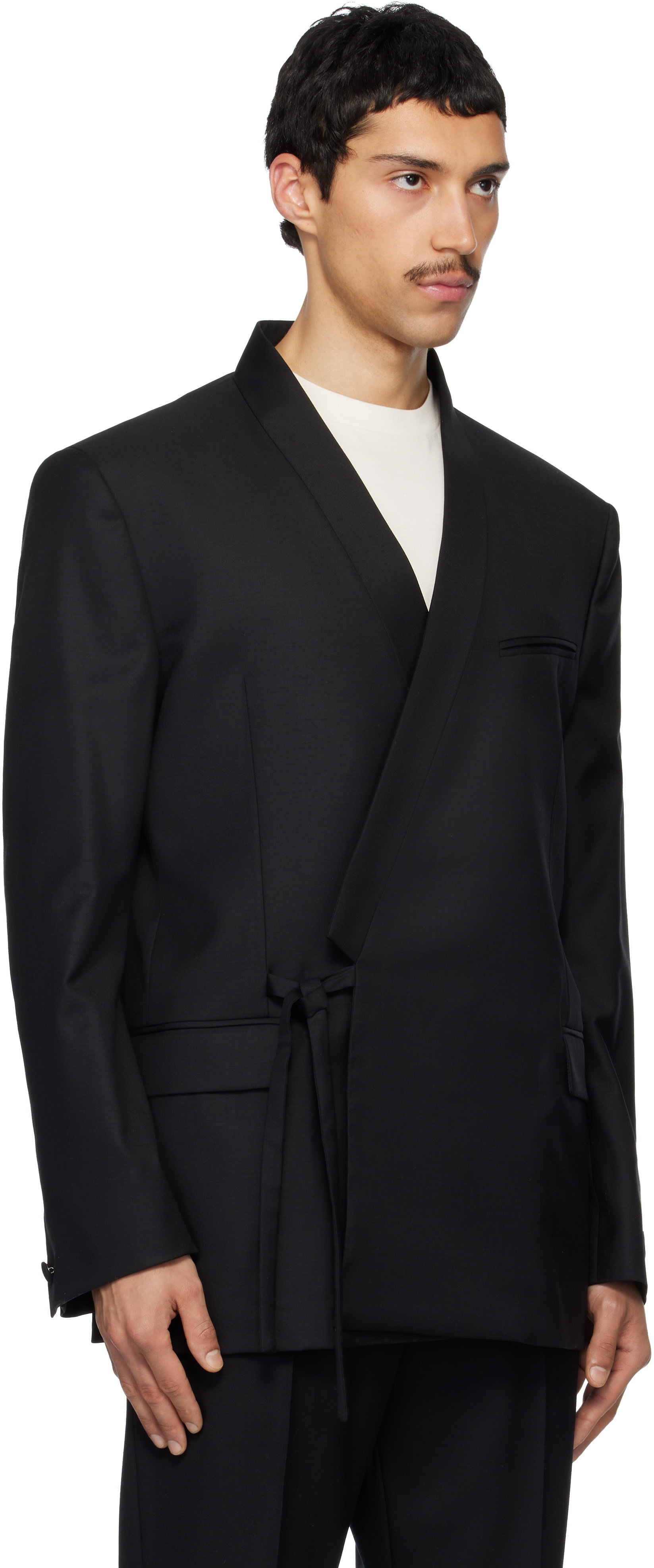 Kenzo - Black Kenzo Paris Double Breasted Tailored Kimono Blazer