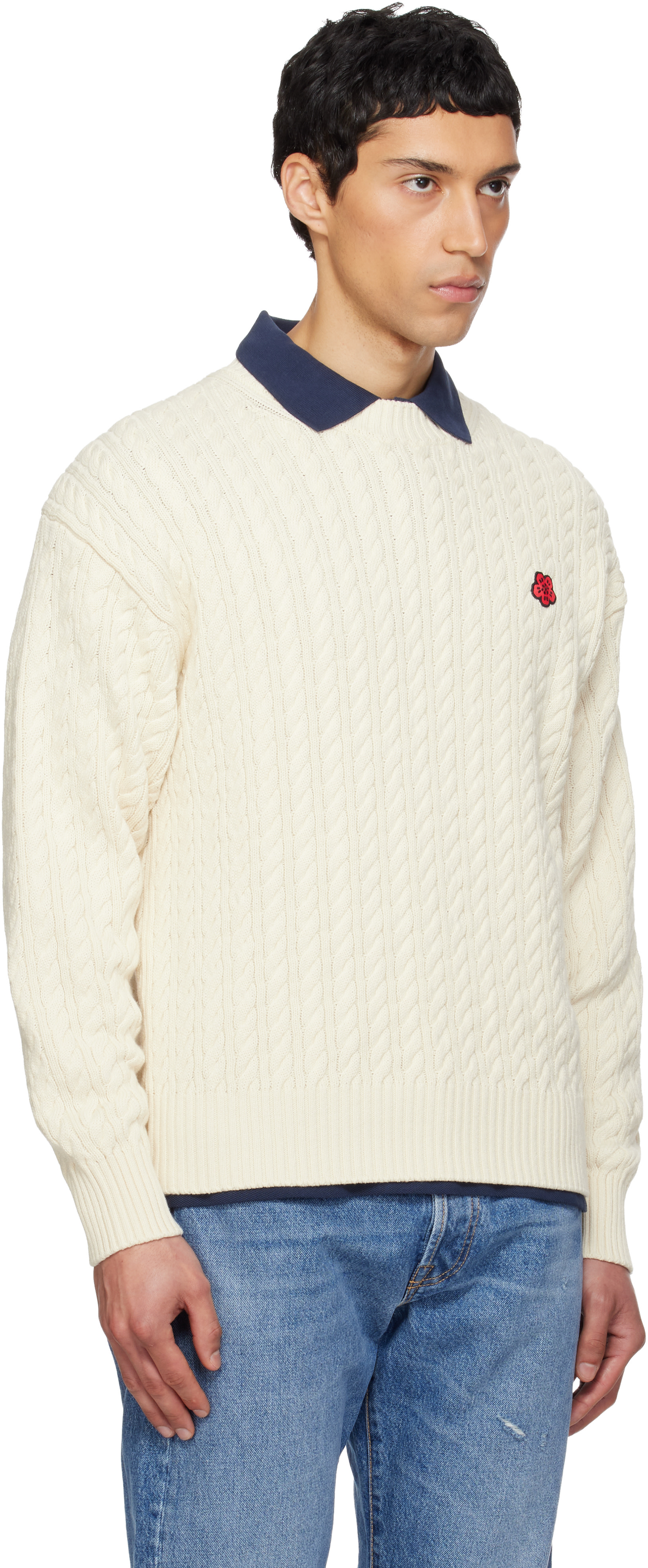 Kenzo - Off-White Kenzo Paris 'Boke Flower' Knit Sweater