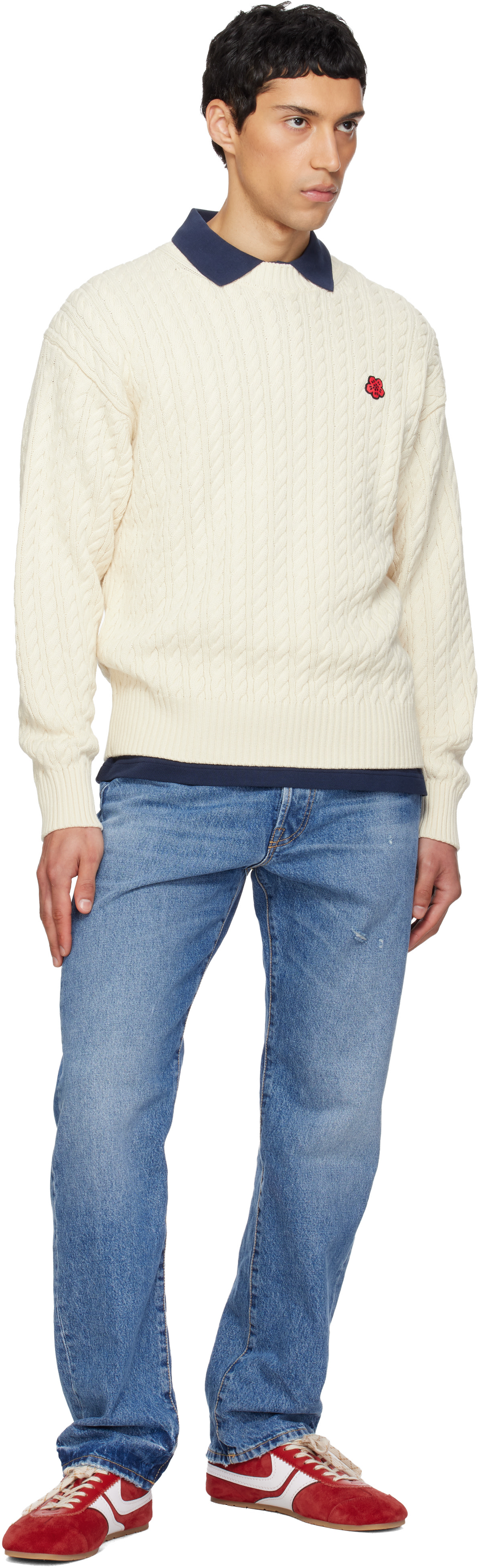 Kenzo - Off-White Kenzo Paris 'Boke Flower' Knit Sweater
