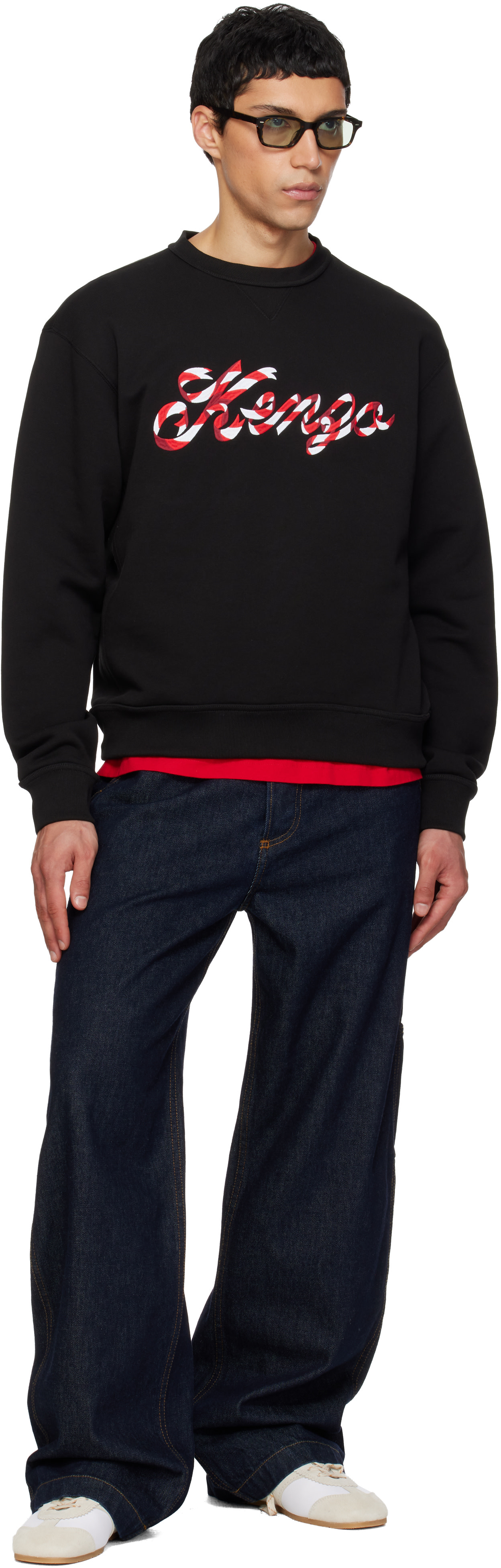 Kenzo - Pull molletonné noir à logo brodé - KENZO Winter Holidays