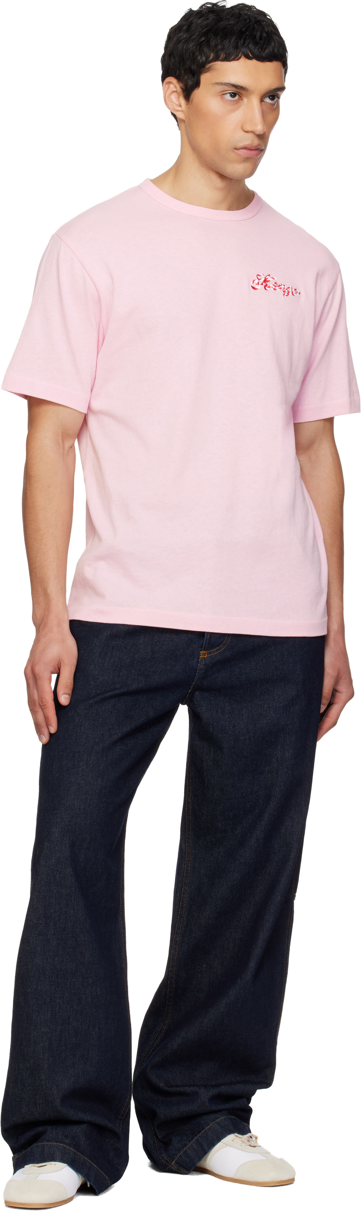 Kenzo: Pink Kenzo Paris 'KENZO Winter Holidays' Embroidered T