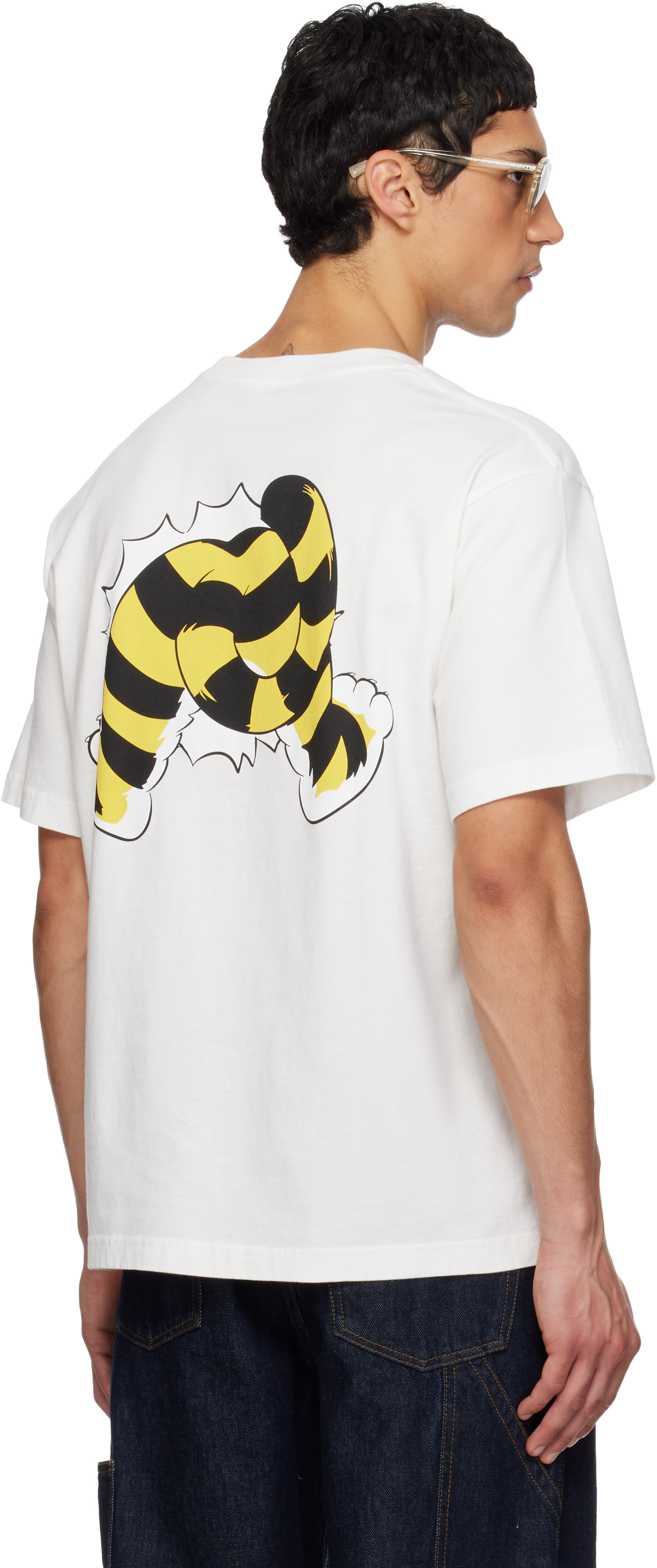 Kenzo: White Kenzo Paris 'KENZO Wild Tiger' Oversized T-shirt | SSENSE