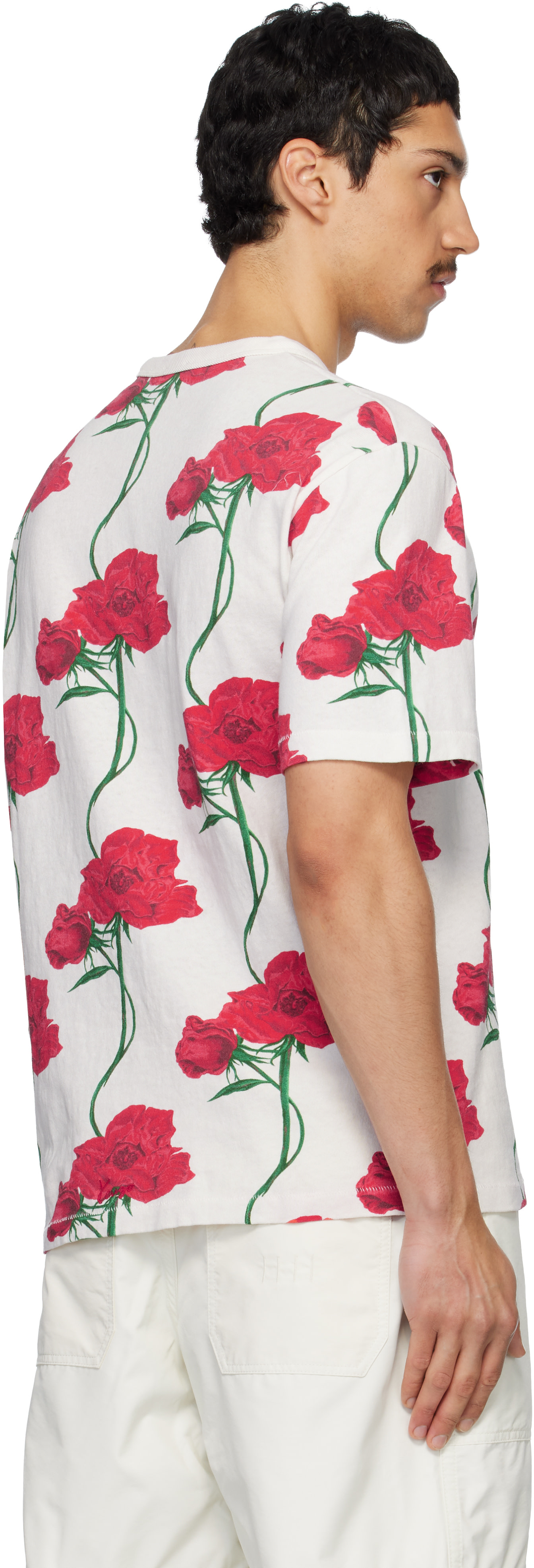 Kenzo: Off-White Kenzo Paris 'KENZO Archive Rose' T-shirt | SSENSE