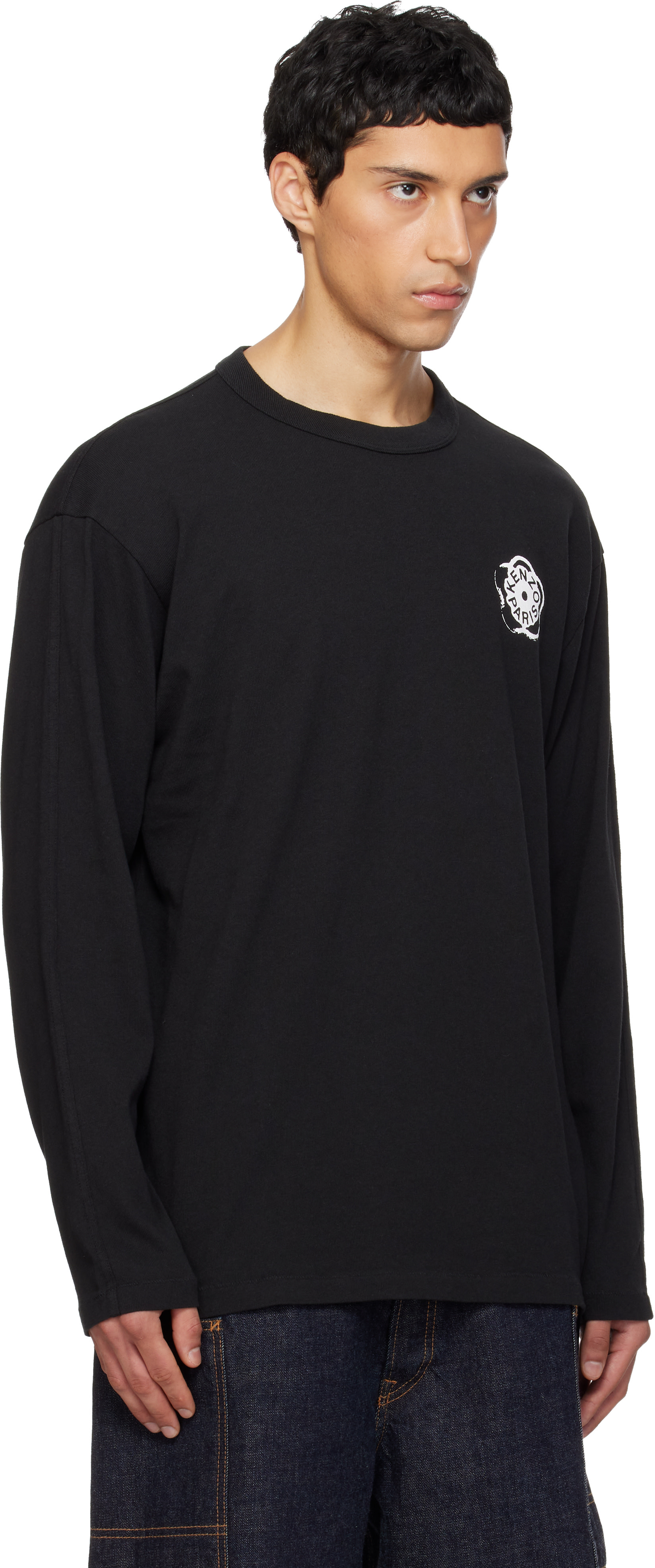 Kenzo: Black Kenzo Paris 'Boke Flower 2.0' Long Sleeve T-shirt