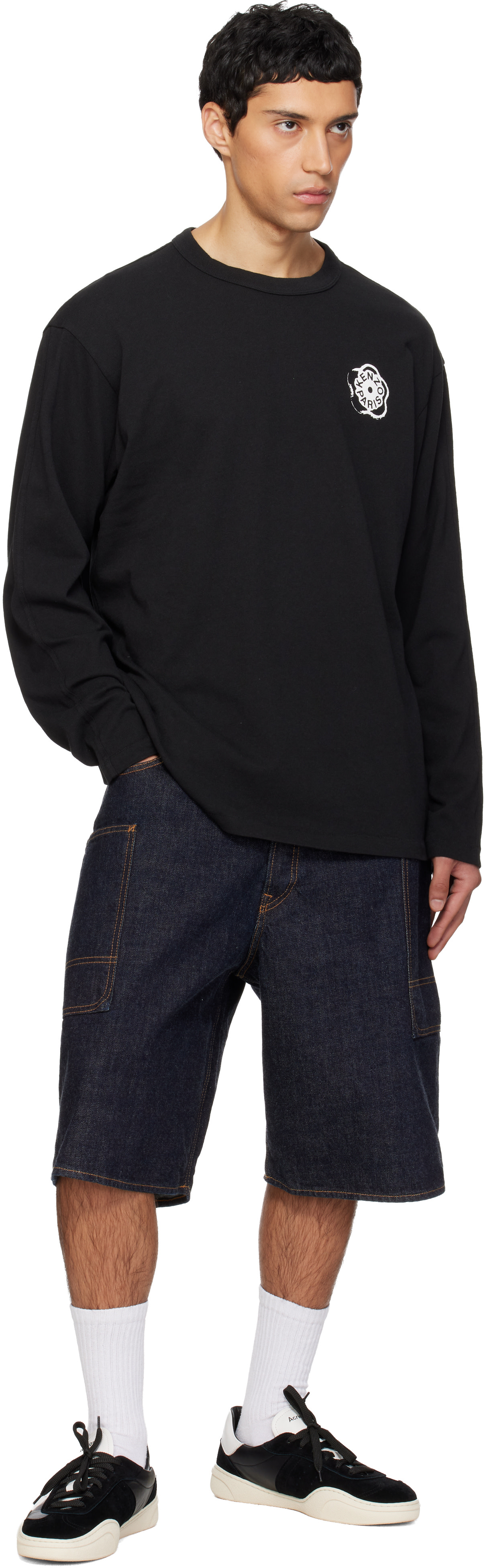 Kenzo: Black Kenzo Paris 'Boke Flower 2.0' Long Sleeve T-shirt