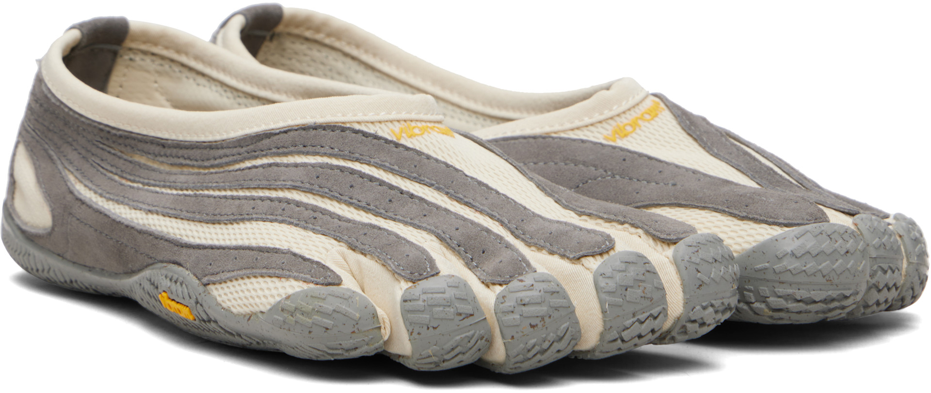 Vibram FiveFingers: オフホワイト＆グレー Jaya EVO シューズ