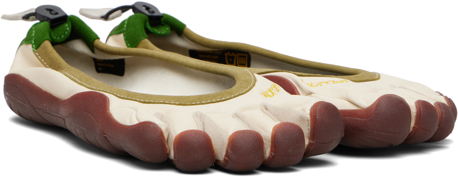 Vibram FiveFingers: Off-White & Green Classic EVO Shoes | SSENSE