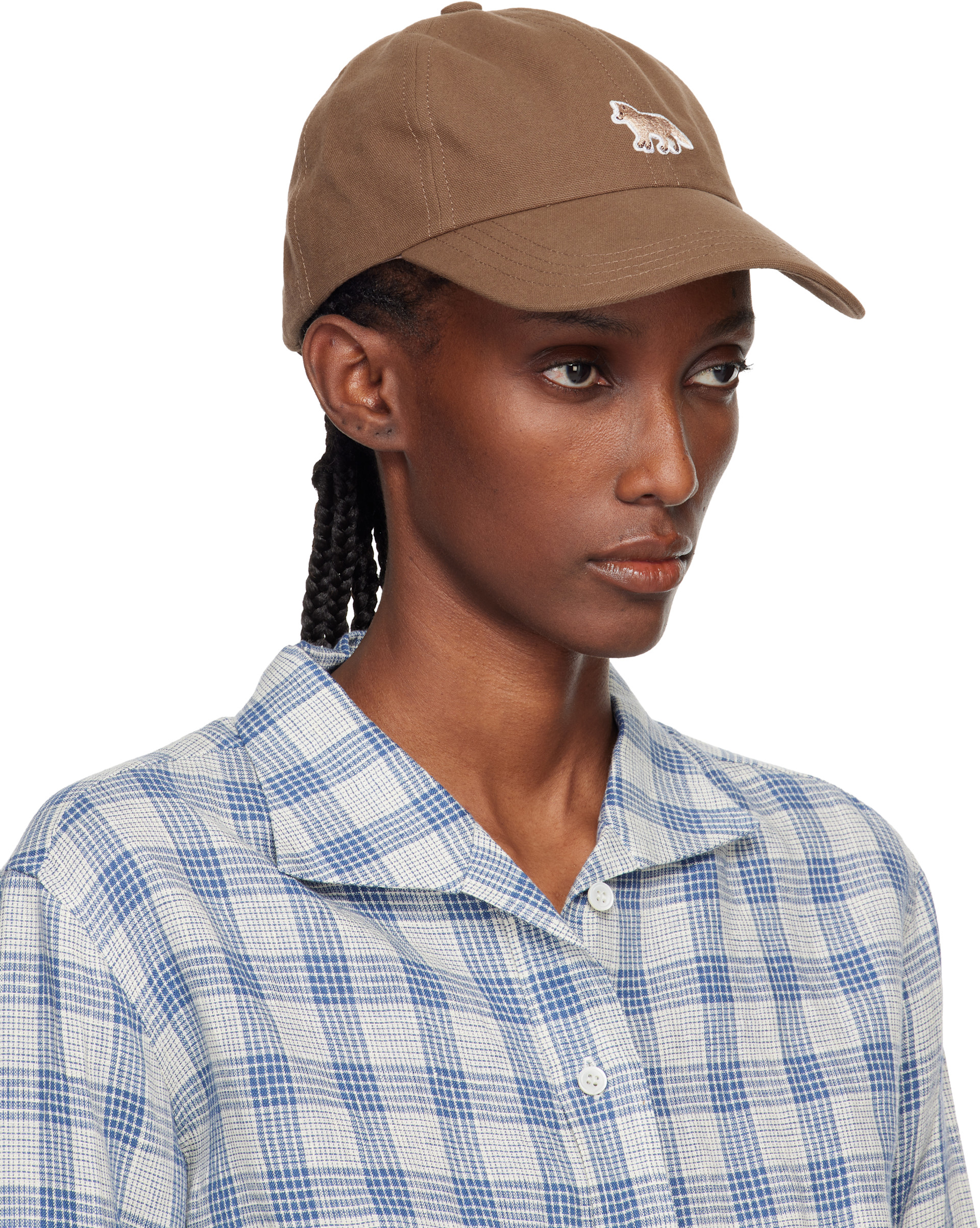 Maison Kitsuné: Brown Baby Fox Cap | SSENSE