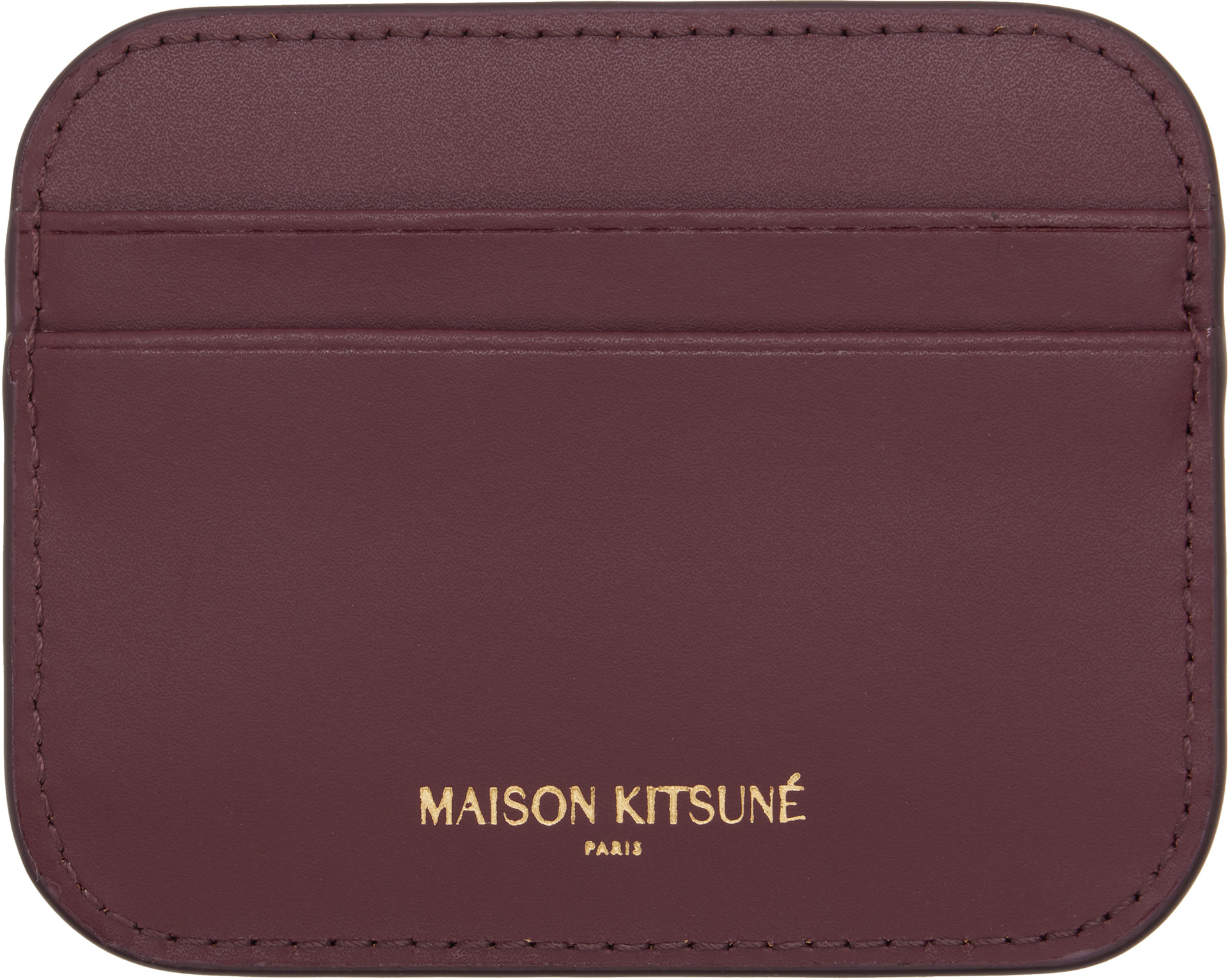 Maison Kitsuné: バーガンディ Edie カードケース | SSENSE 日本
