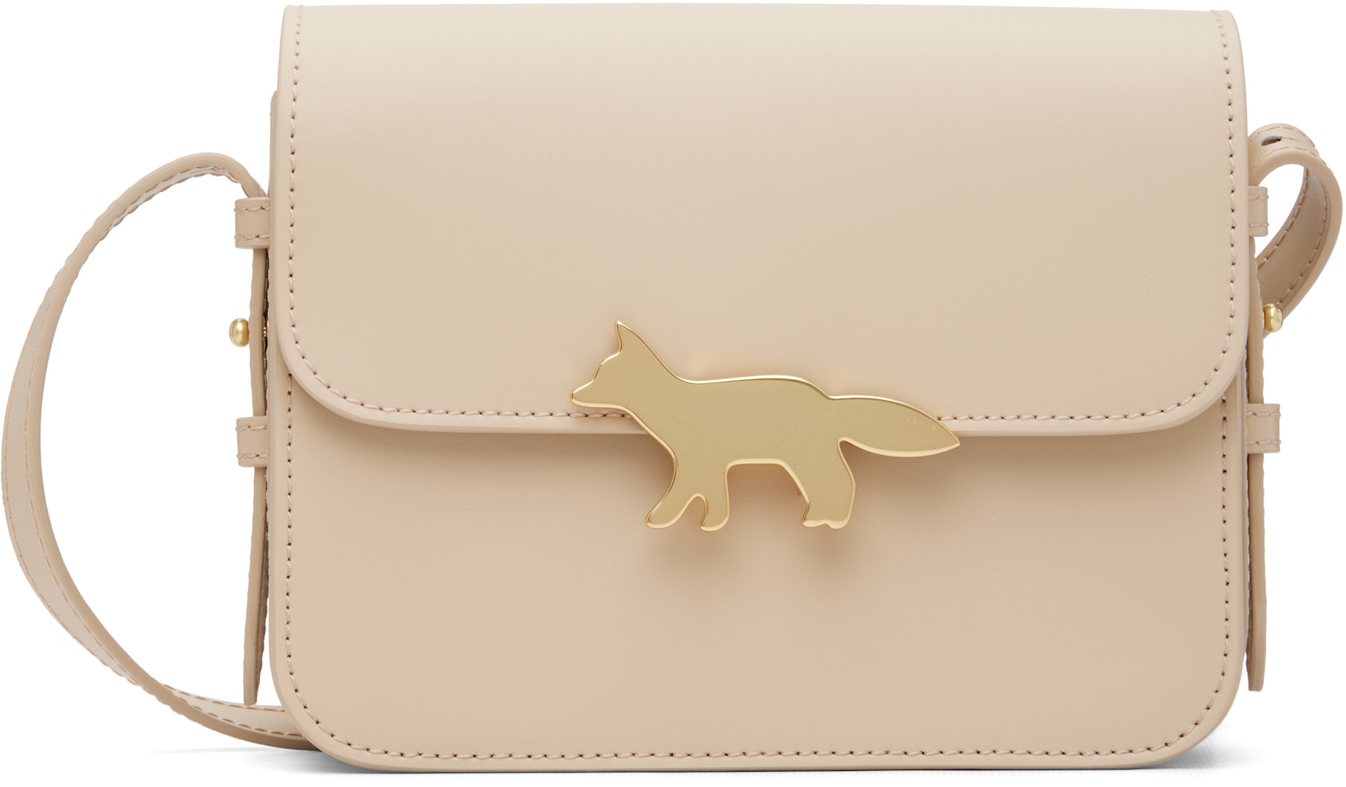 メイʕ•ᴥ•ʔ Maison Kitsuné: Beige Edie Bag | SSENSE
