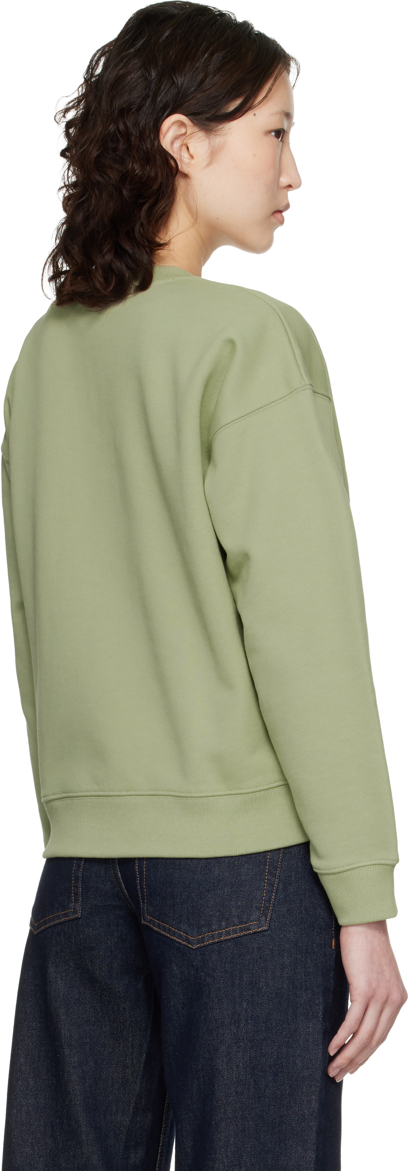 Maison Kitsuné - Pull molletonné décontracté vert à logo Dressed Fox
